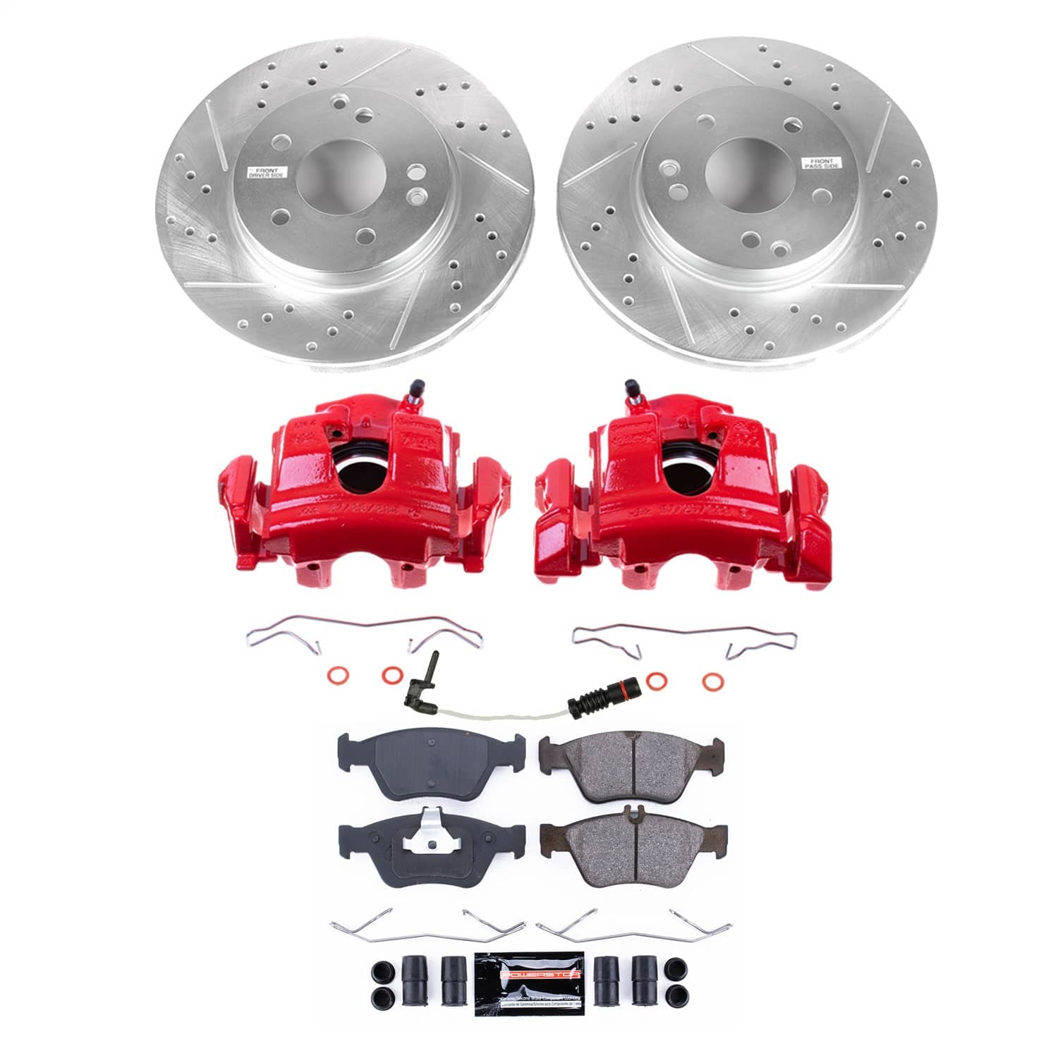 Power Stop - KC3047 - Front - Disc Brake Pad/Caliper and Rotor Kit