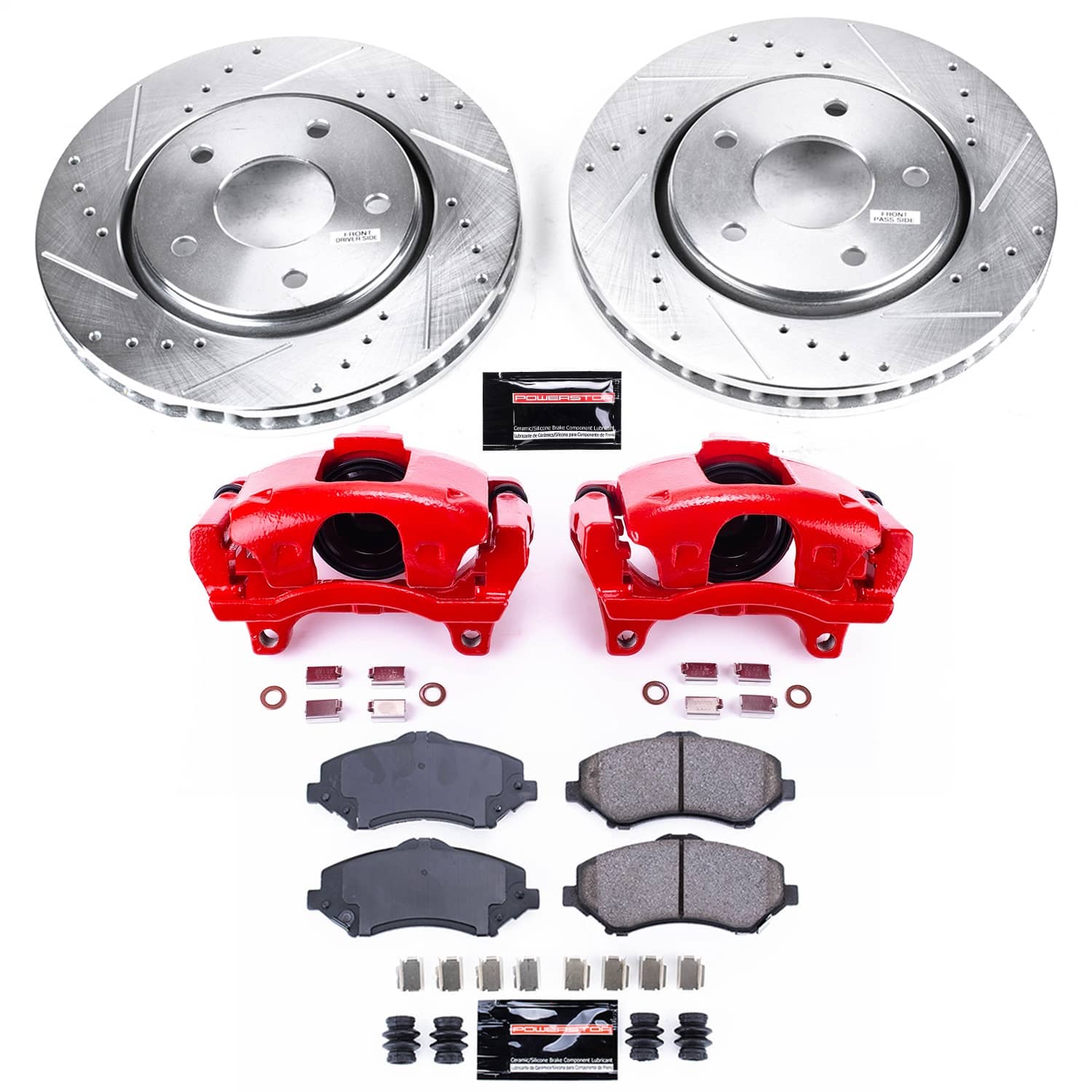 Power Stop - KC3118A - Front - Disc Brake Pad/Caliper and Rotor Kit
