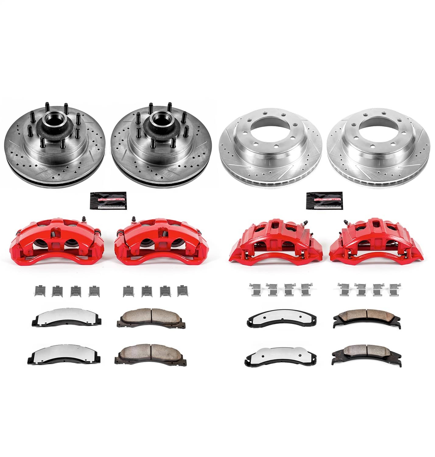 Power Stop - KC4131-36 - Front and Rear - Disc Brake Pad/Caliper and Rotor Kit