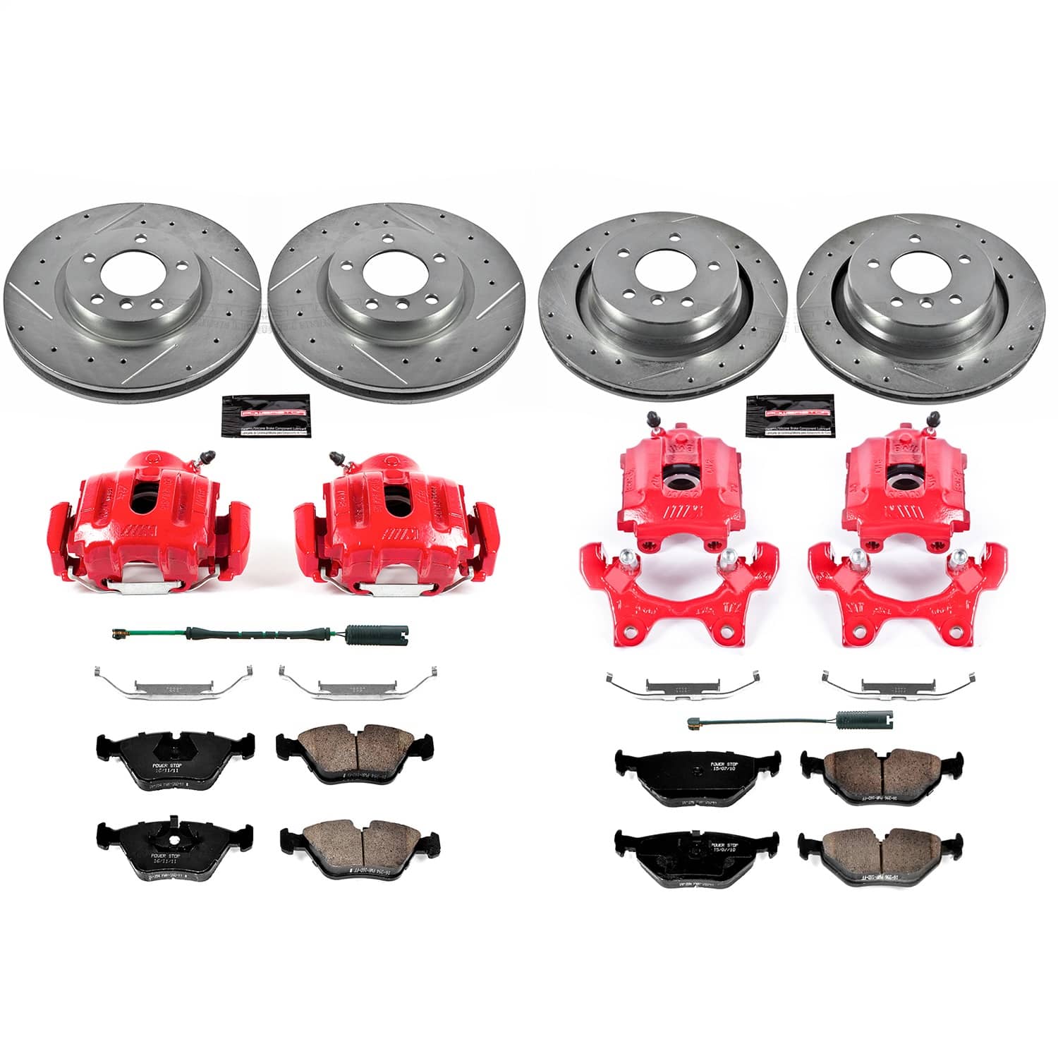 Power Stop - KC4229 - Front and Rear - Disc Brake Pad/Caliper and Rotor Kit
