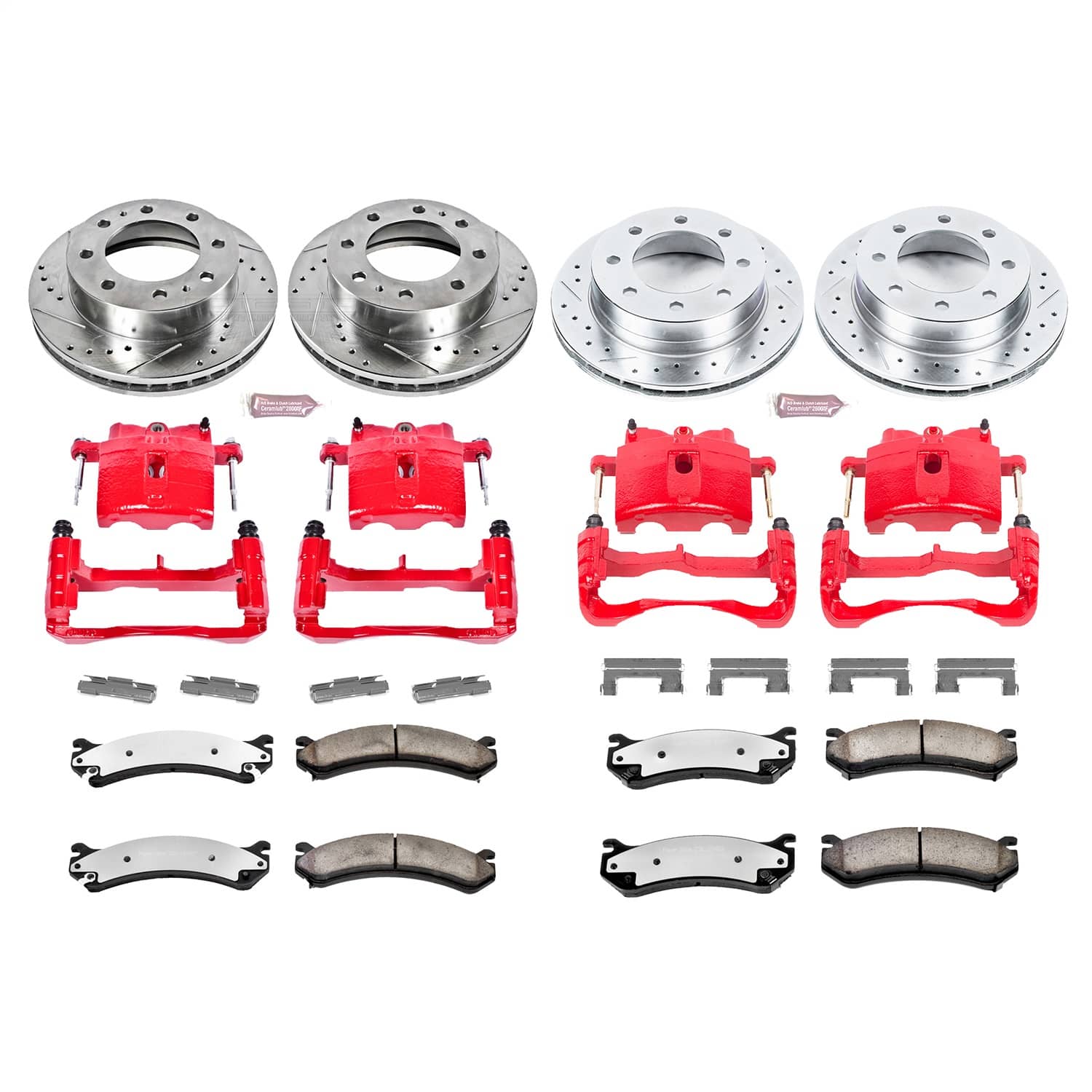 Power Stop - KC4423-36 - Front and Rear - Disc Brake Pad/Caliper and Rotor Kit