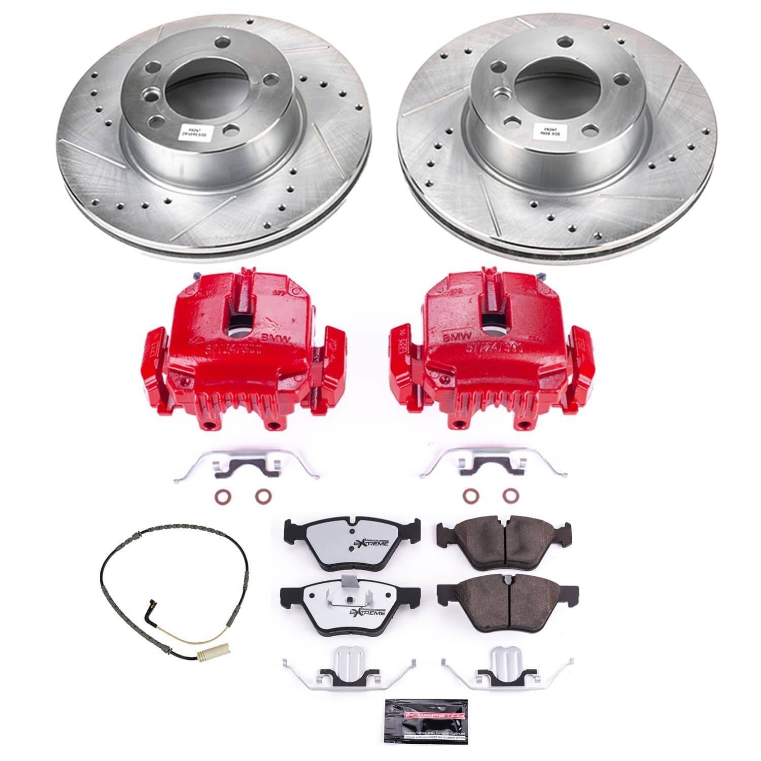 Power Stop - KC4589-26 - Front - Disc Brake Pad/Caliper and Rotor Kit