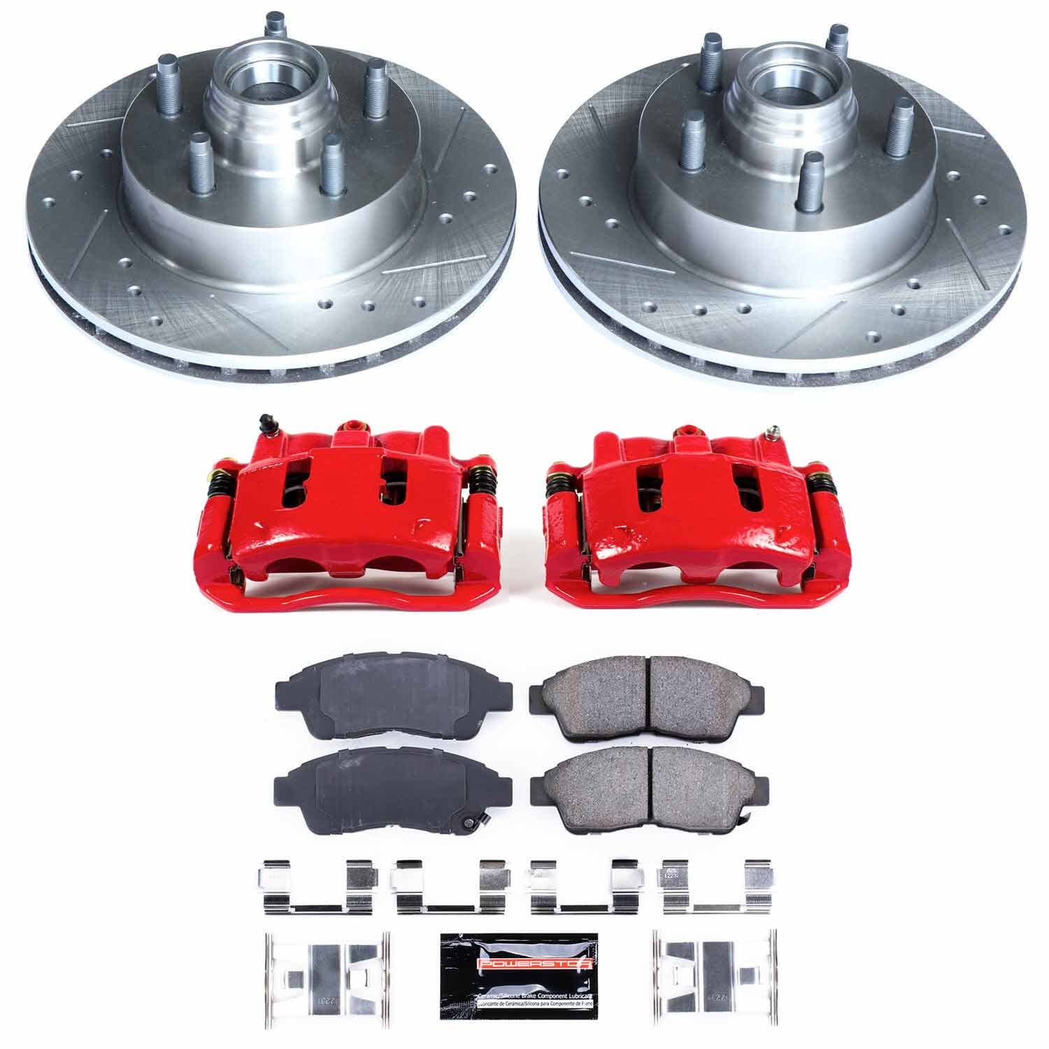 Power Stop - KC5083 - Front - Disc Brake Pad/Caliper and Rotor Kit