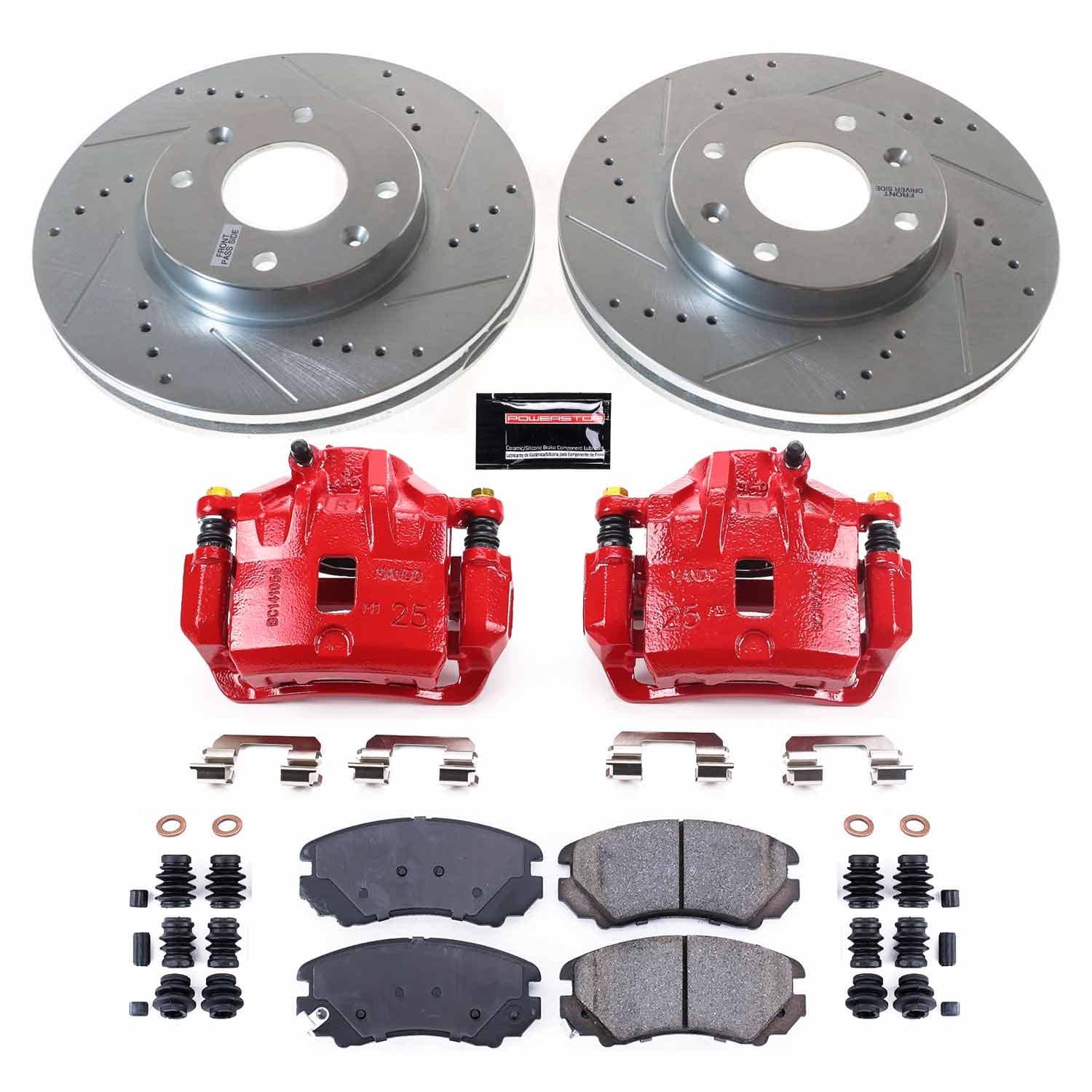 Power Stop - KC5290A - Front - Disc Brake Pad/Caliper and Rotor Kit