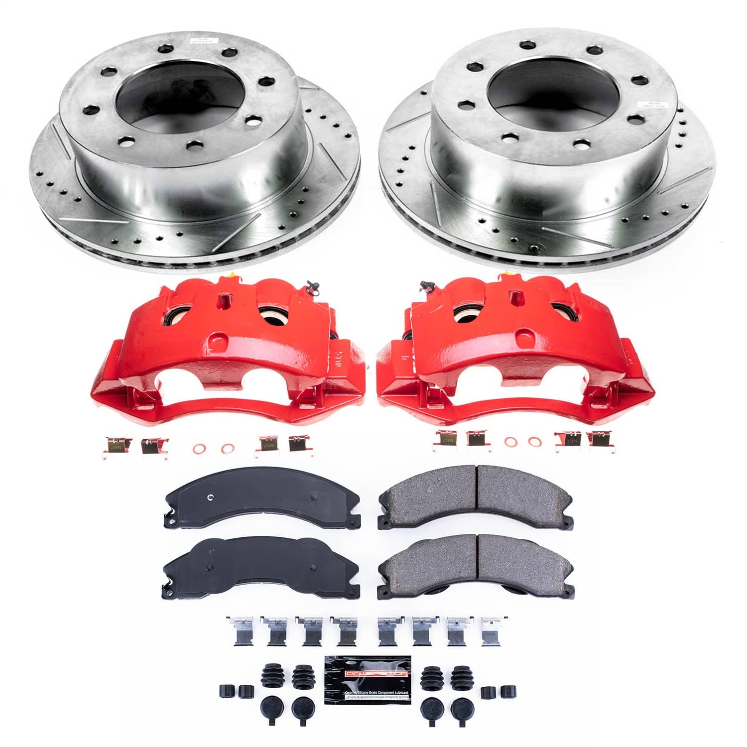Power Stop - KC5562 - Rear - Disc Brake Pad/Caliper and Rotor Kit