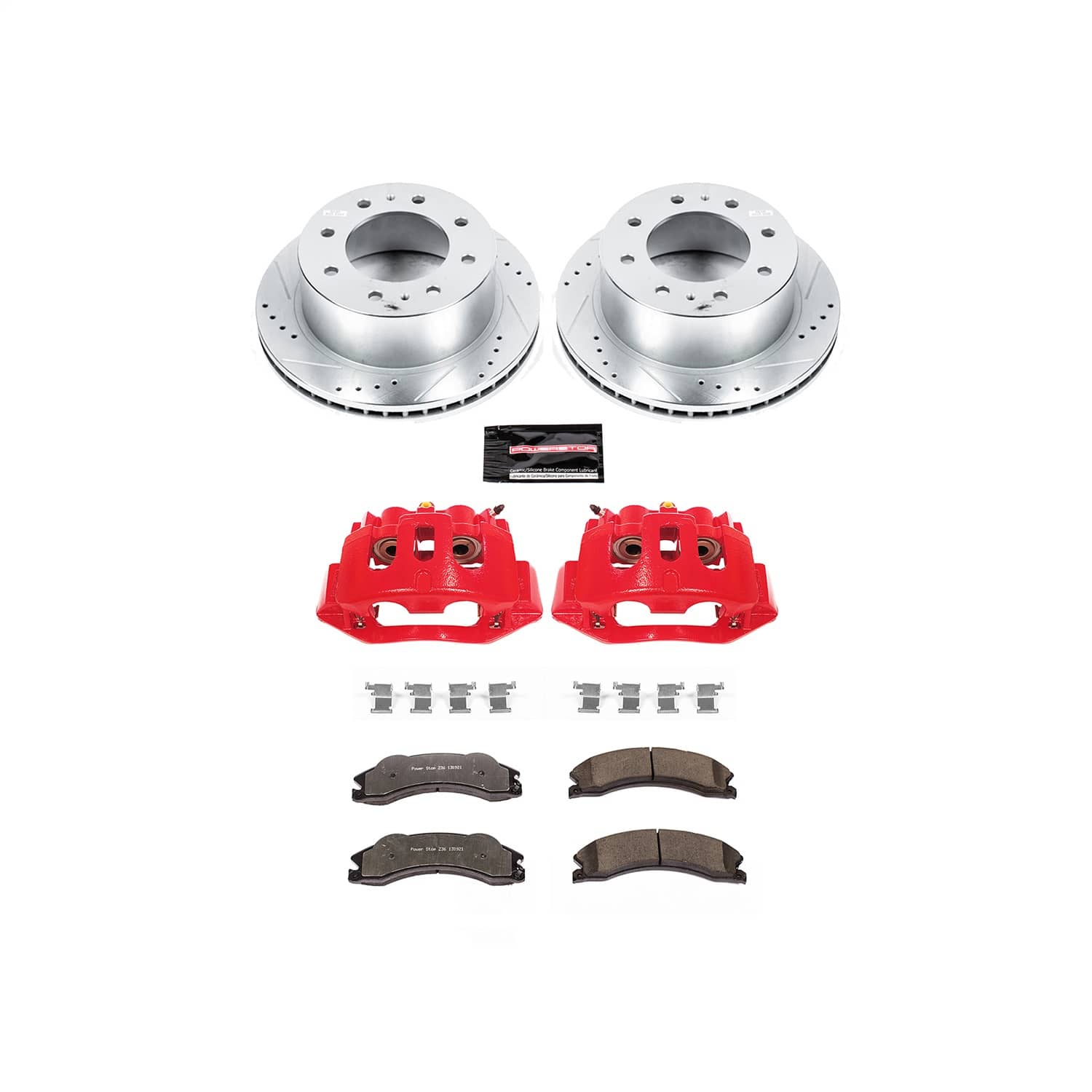 Power Stop - KC5563-36 - Rear - Disc Brake Pad/Caliper and Rotor Kit