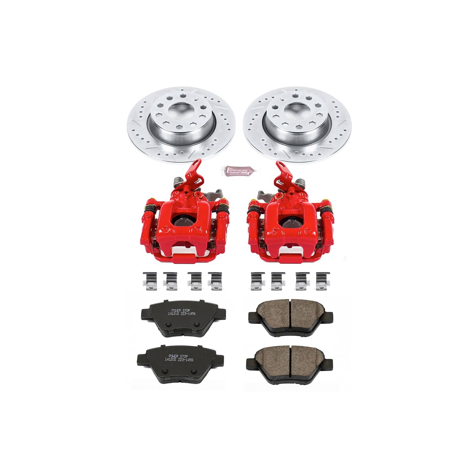 Power Stop - KC5667 - Rear - Disc Brake Pad/Caliper and Rotor Kit