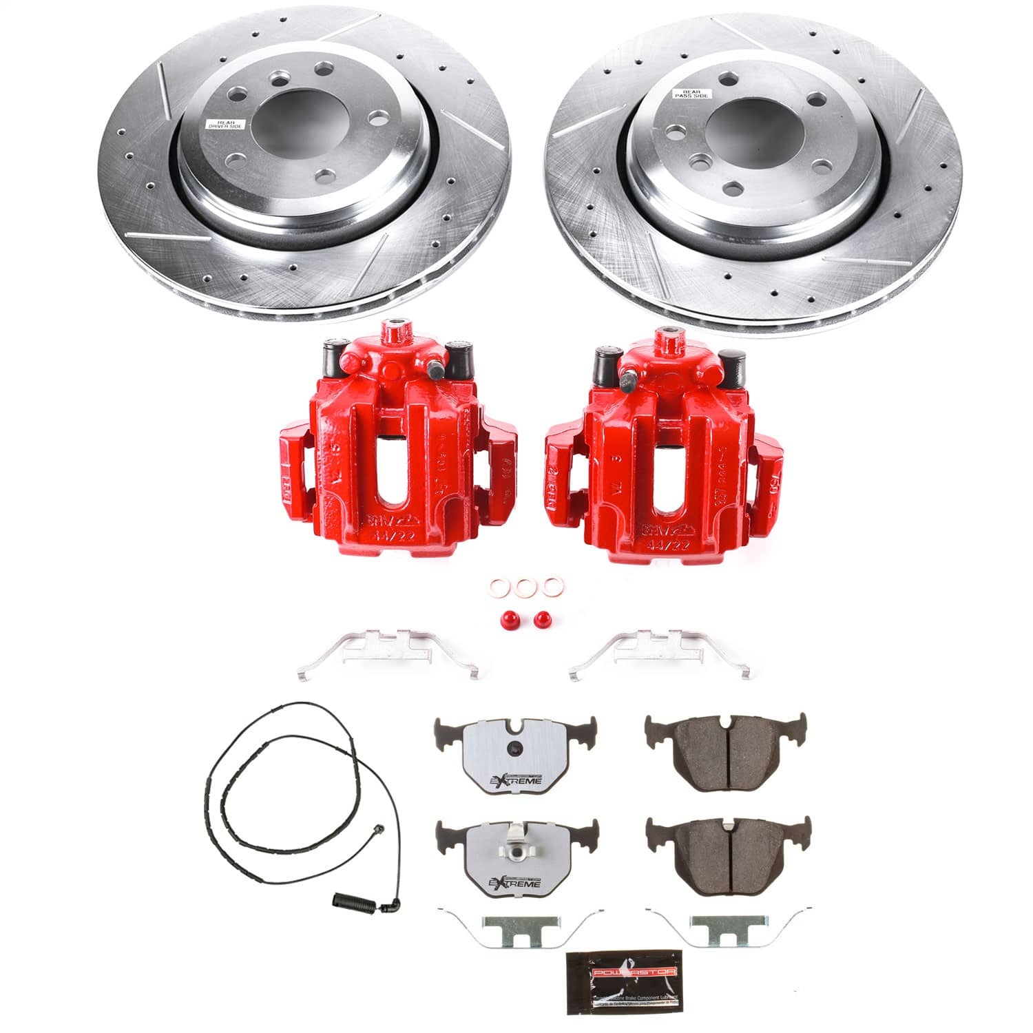 Power Stop - KC5729-26 - Rear - Disc Brake Pad/Caliper and Rotor Kit