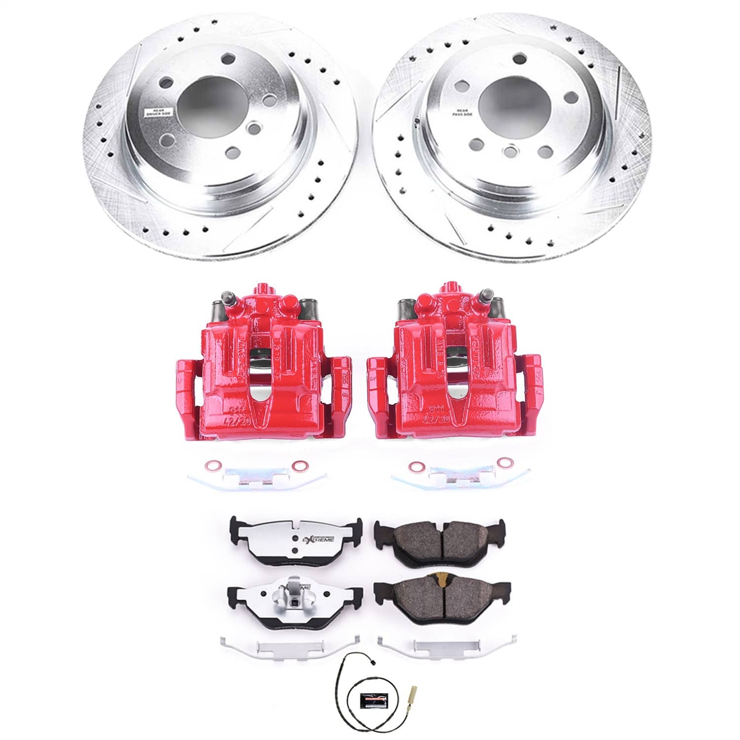 Power Stop - KC5980-26 - Rear - Disc Brake Pad/Caliper and Rotor Kit