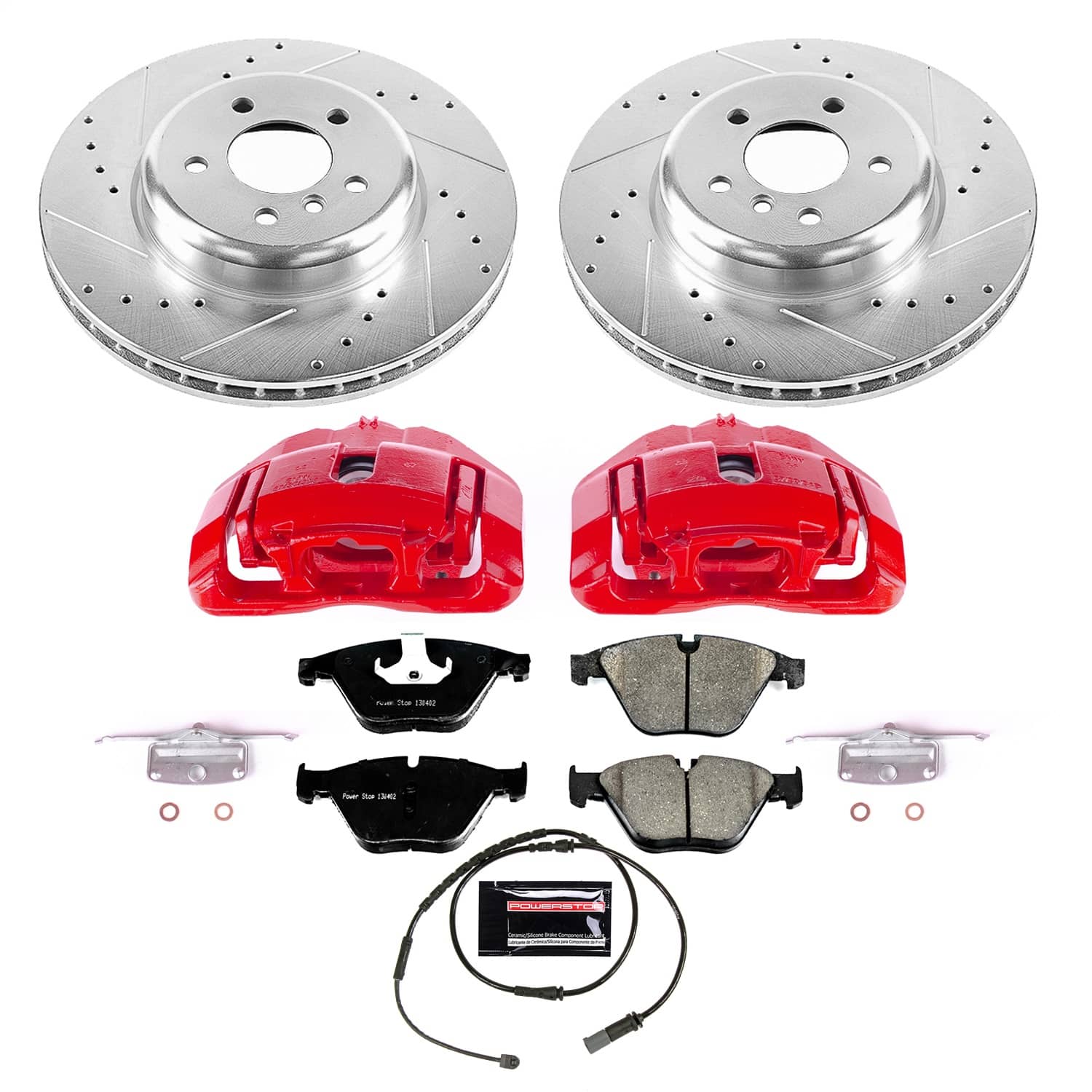 Power Stop - KC6020 - Front - Disc Brake Pad/Caliper and Rotor Kit