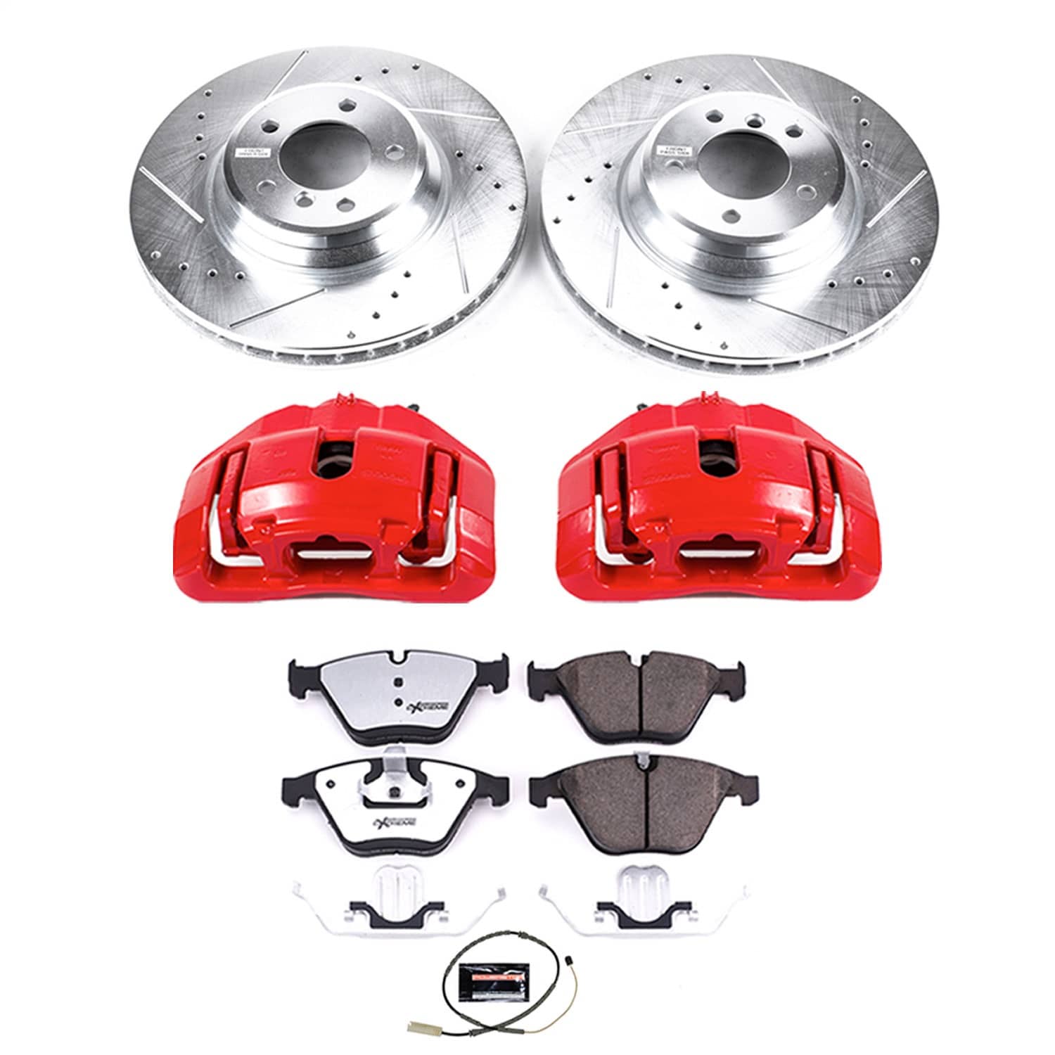 Power Stop - KC6058-26 - Front - Disc Brake Pad/Caliper and Rotor Kit