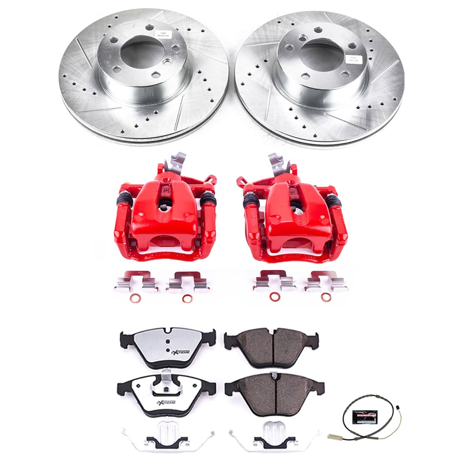 Power Stop - KC6073-26 - Front - Disc Brake Pad/Caliper and Rotor Kit