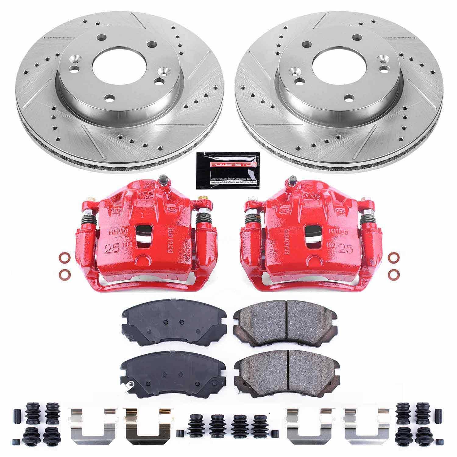 Power Stop - KC6309 - Front - Disc Brake Pad/Caliper and Rotor Kit