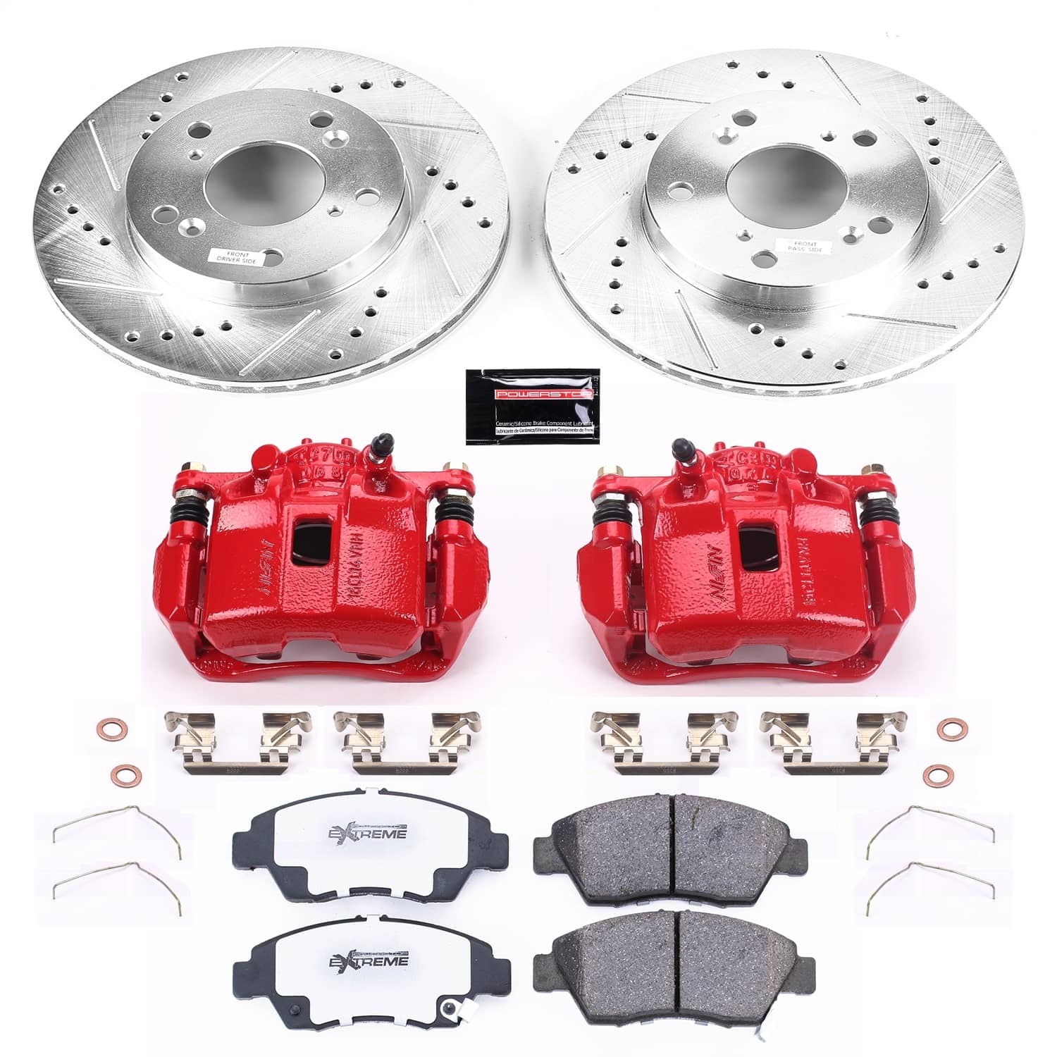 Power Stop - KC6317-26 - Front - Disc Brake Pad/Caliper and Rotor Kit