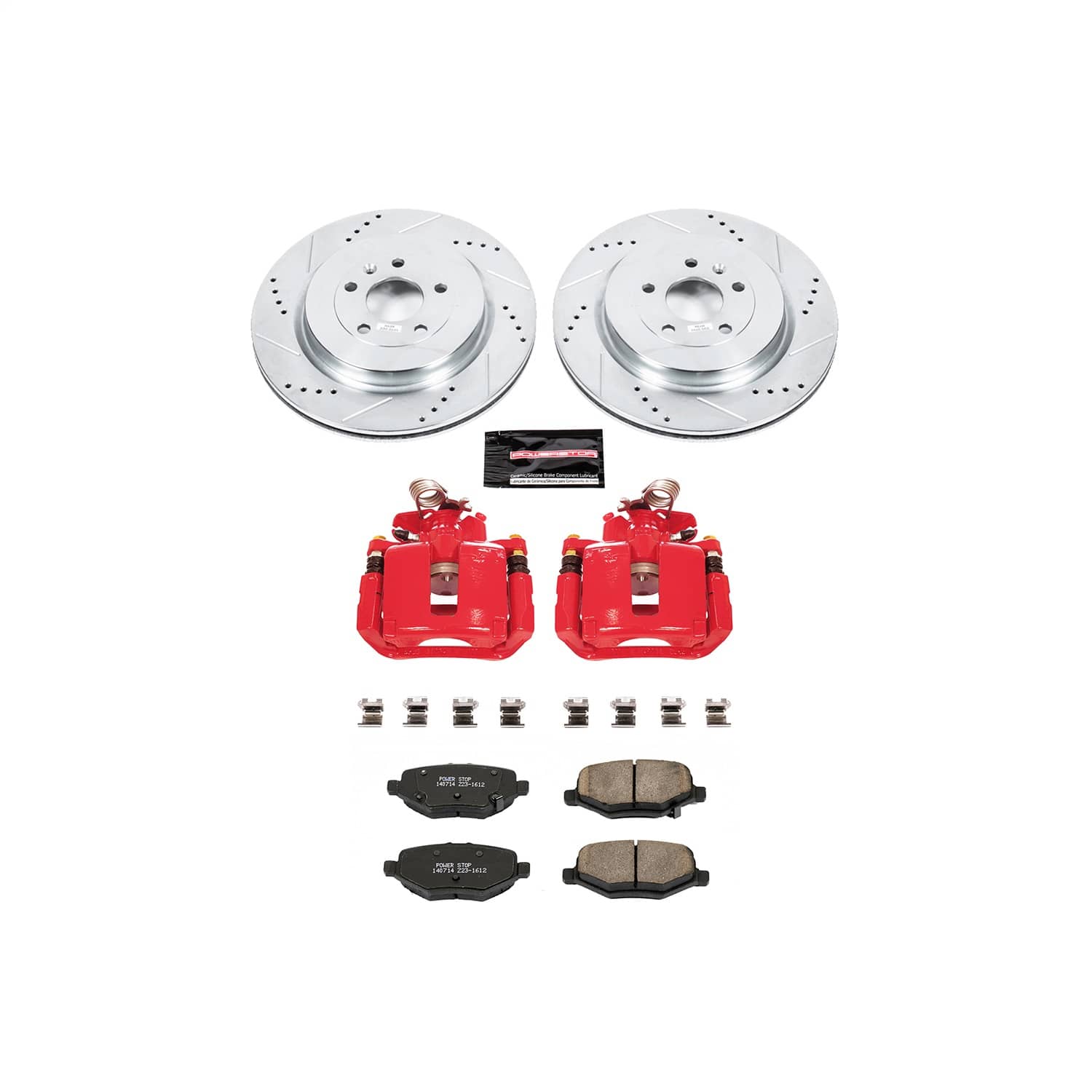 Power Stop - KC6376 - Rear - Disc Brake Pad/Caliper and Rotor Kit