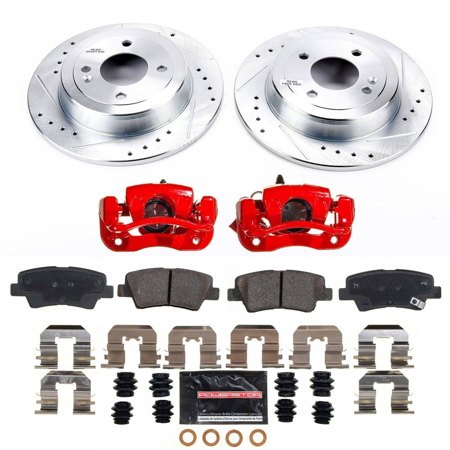 Power Stop - KC6507A - Rear - Disc Brake Pad and Rotor Kit