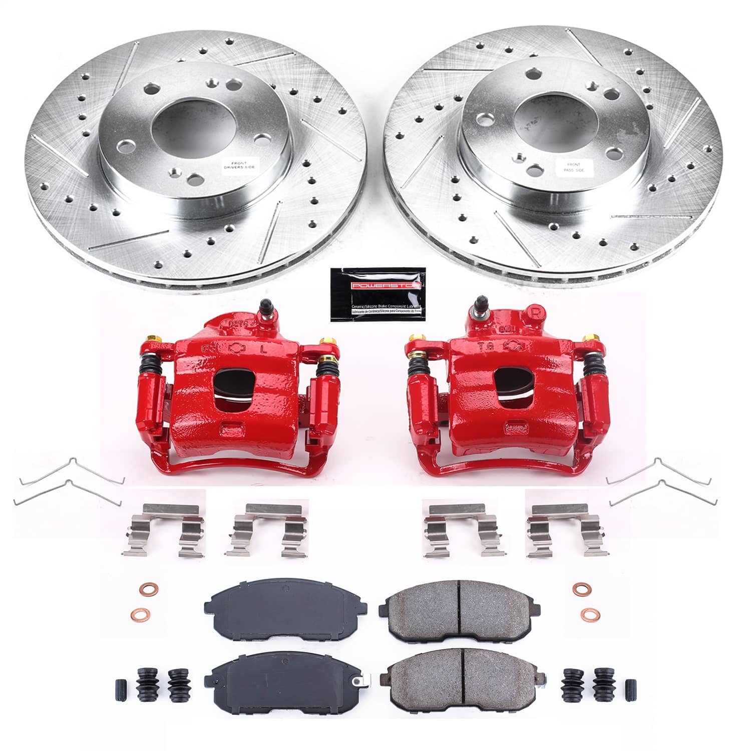 Power Stop - KC660 - Front - Disc Brake Pad/Caliper and Rotor Kit
