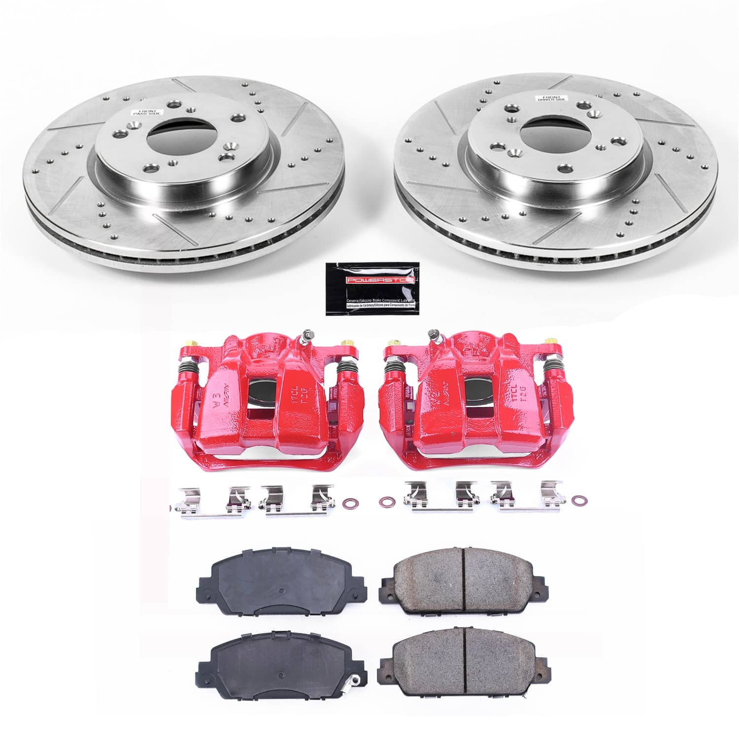 Power Stop - KC6777A - Front - Disc Brake Pad/Caliper and Rotor Kit
