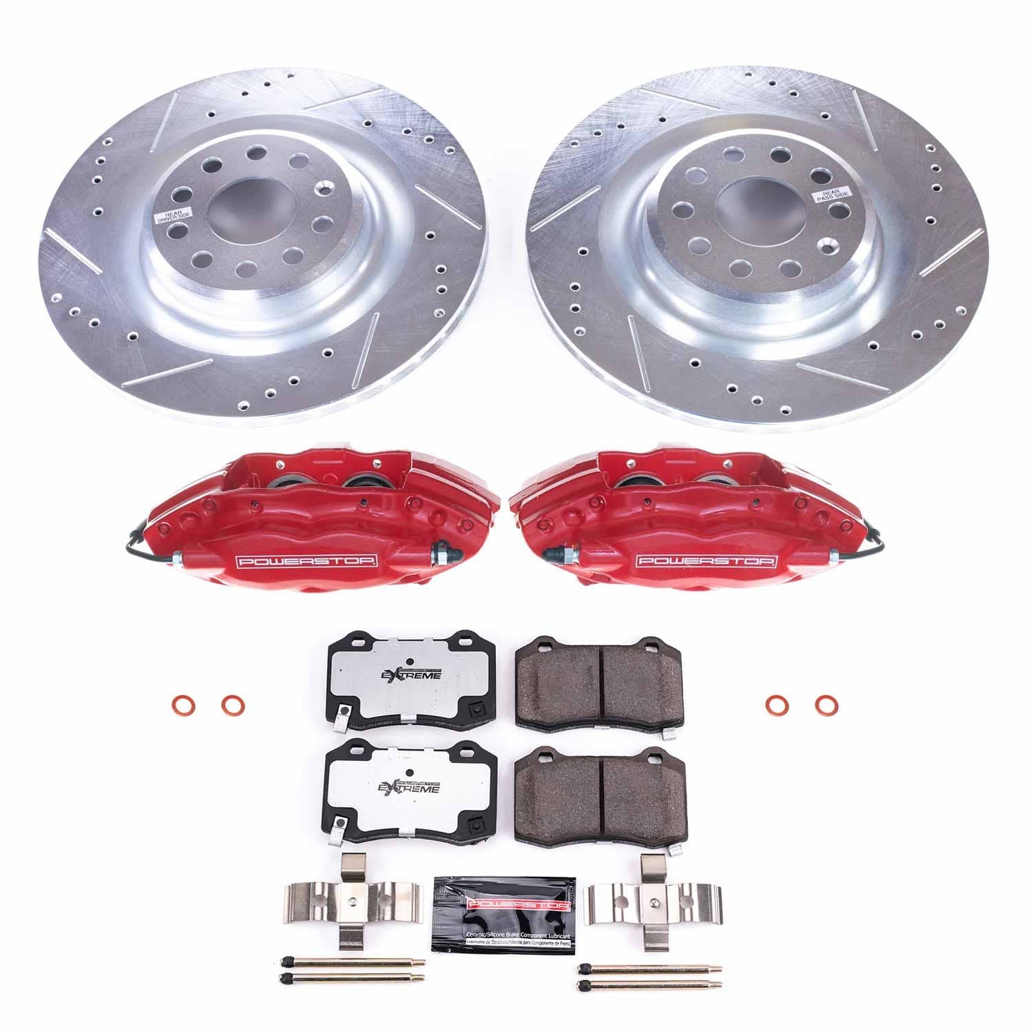 Power Stop - KC6799-26 - Rear - Disc Brake Pad/Caliper and Rotor Kit