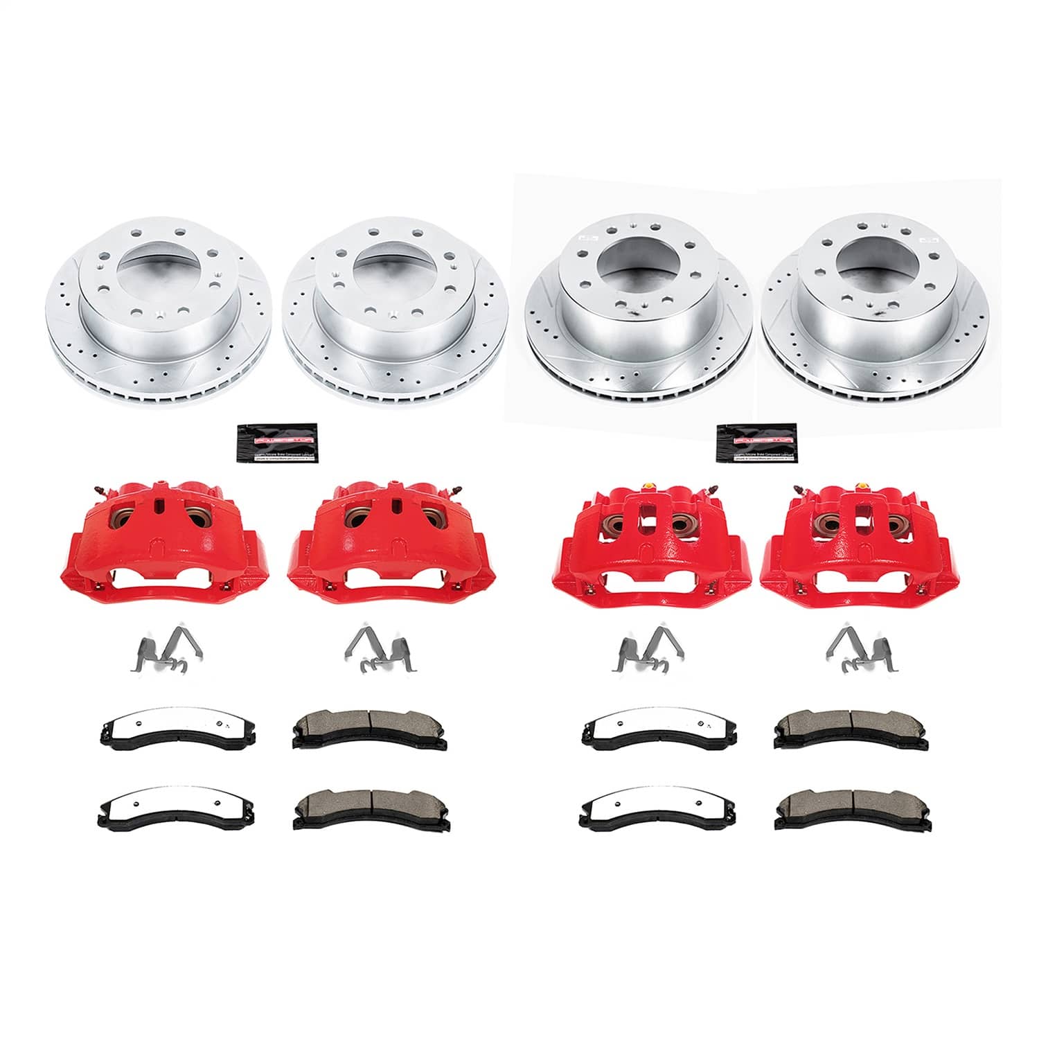 Power Stop - KC6992-36 - Front and Rear - Disc Brake Pad/Caliper and Rotor Kit