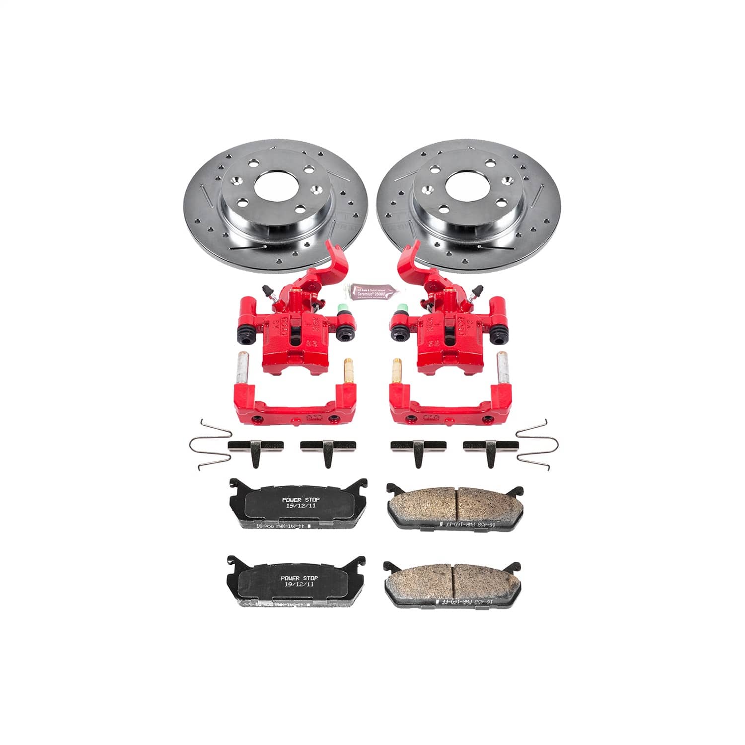 Power Stop - KC719 - Rear - Disc Brake Pad/Caliper and Rotor Kit