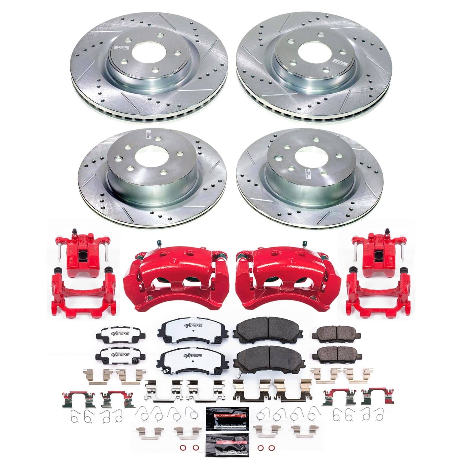 Power Stop - KC7584A-26 - Front and Rear - Disc Brake Pad and Rotor Kit