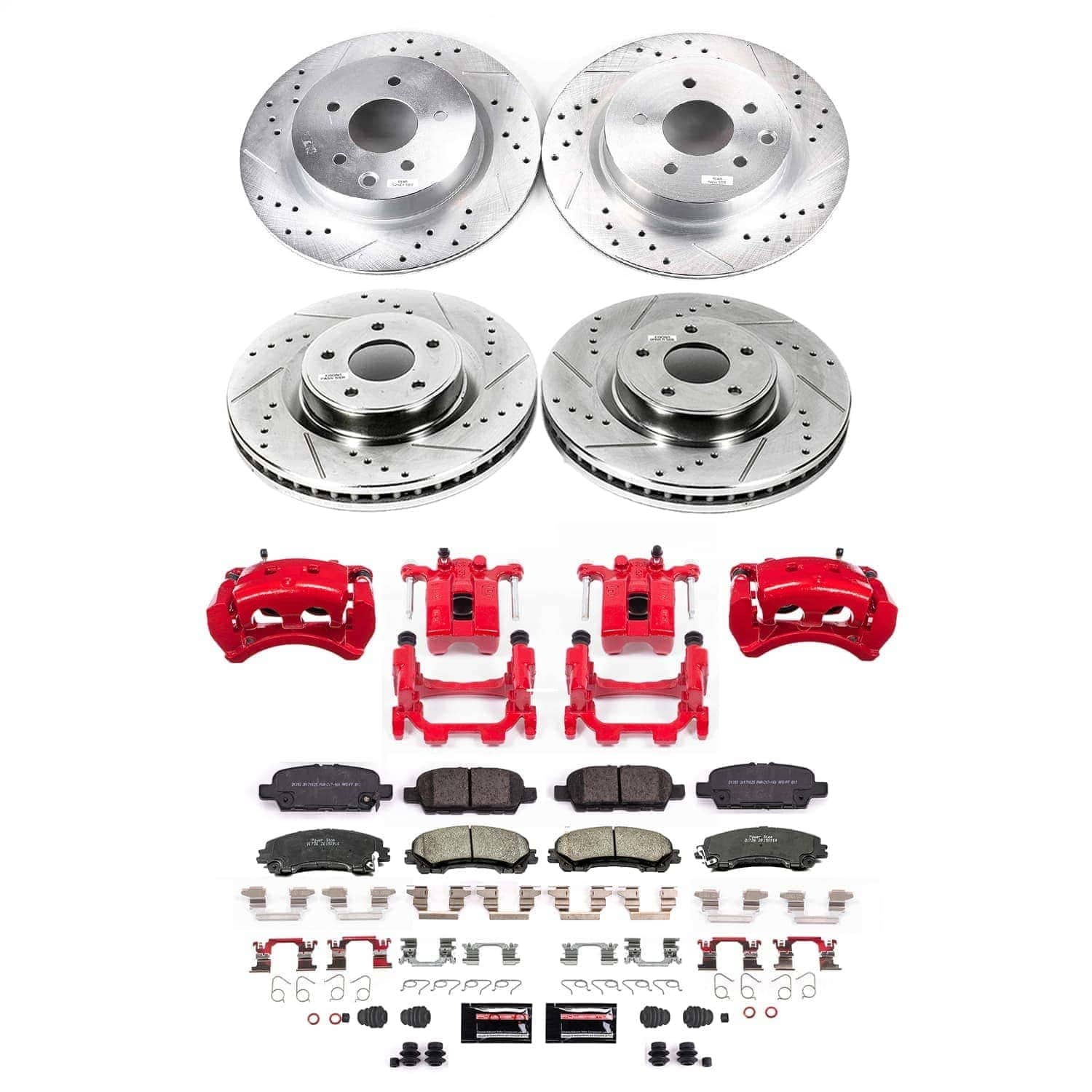 Power Stop - KC7584A - Front and Rear - Disc Brake Pad and Rotor Kit