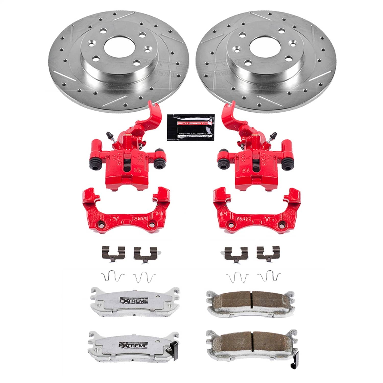 Power Stop - KC772-26 - Rear - Disc Brake Pad/Caliper and Rotor Kit