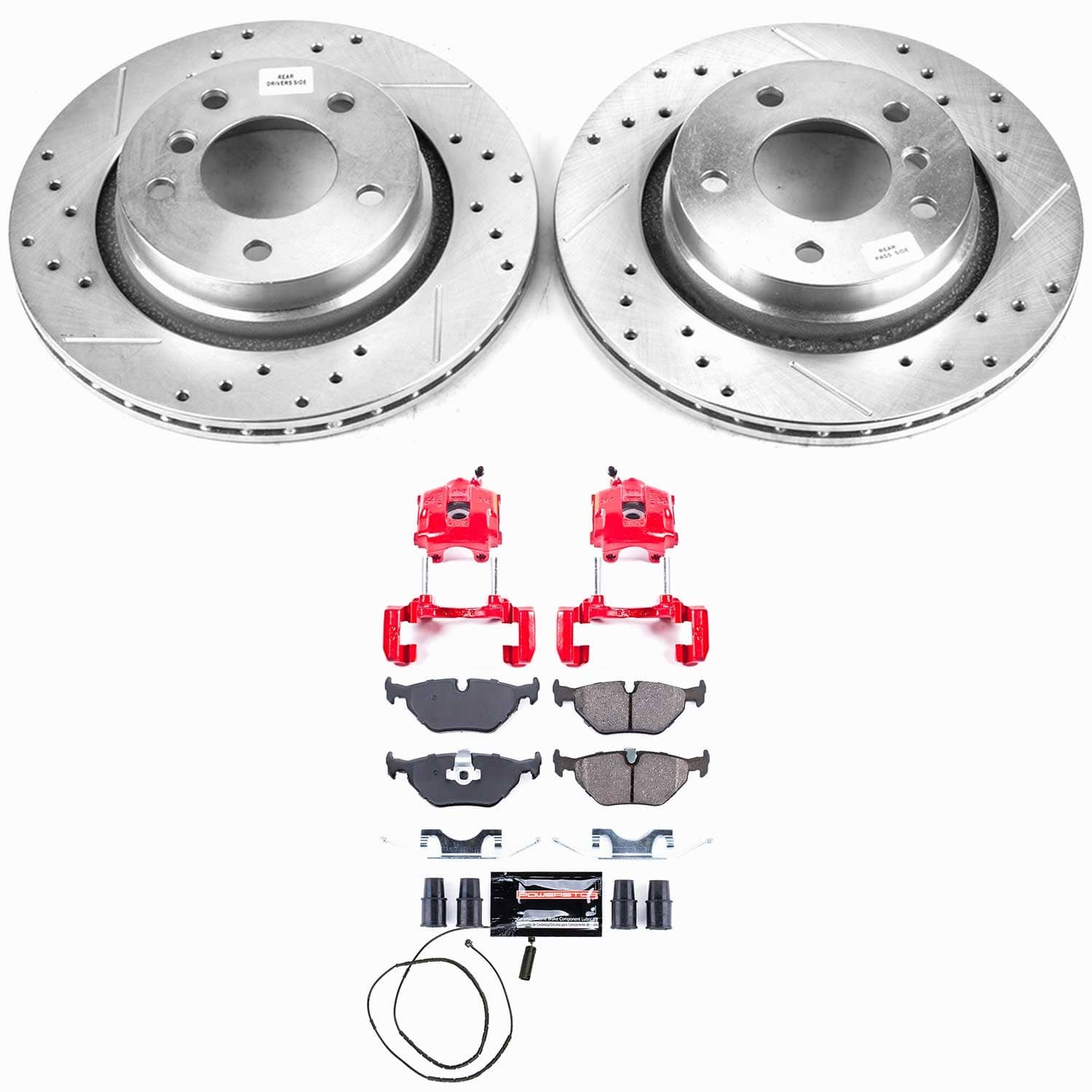 Power Stop - KC877 - Rear - Disc Brake Pad/Caliper and Rotor Kit