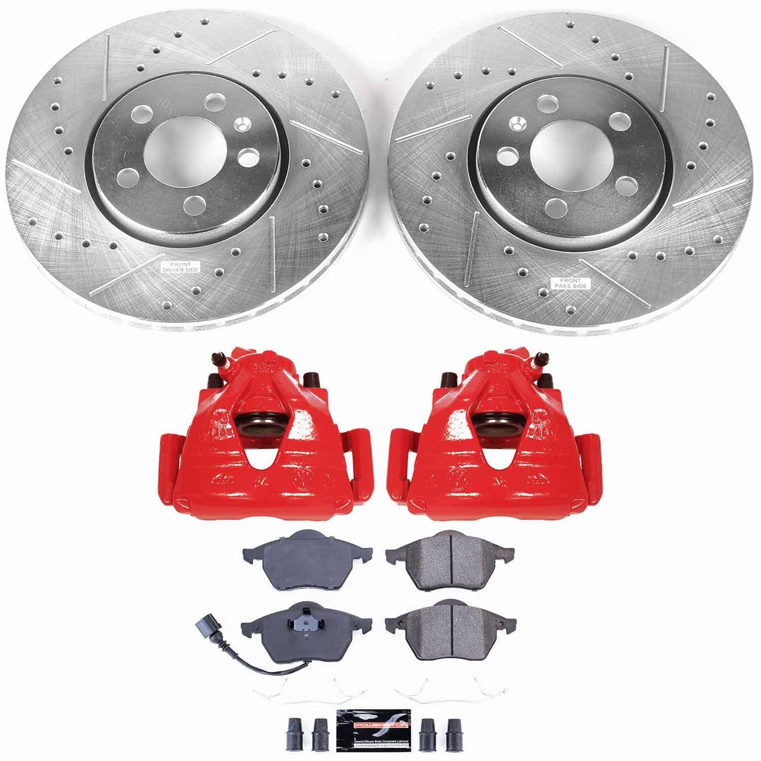 Power Stop - KC898 - Front - Disc Brake Pad/Caliper and Rotor Kit