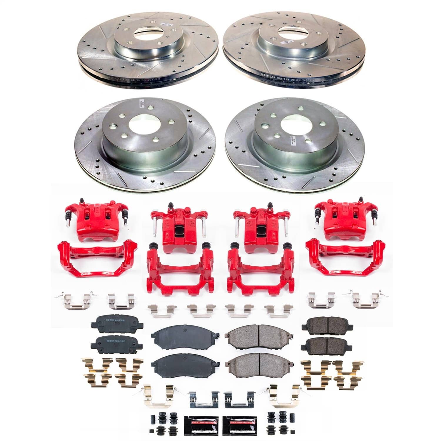 Power Stop - KC9065 - Front and Rear - Disc Brake Pad and Rotor Kit