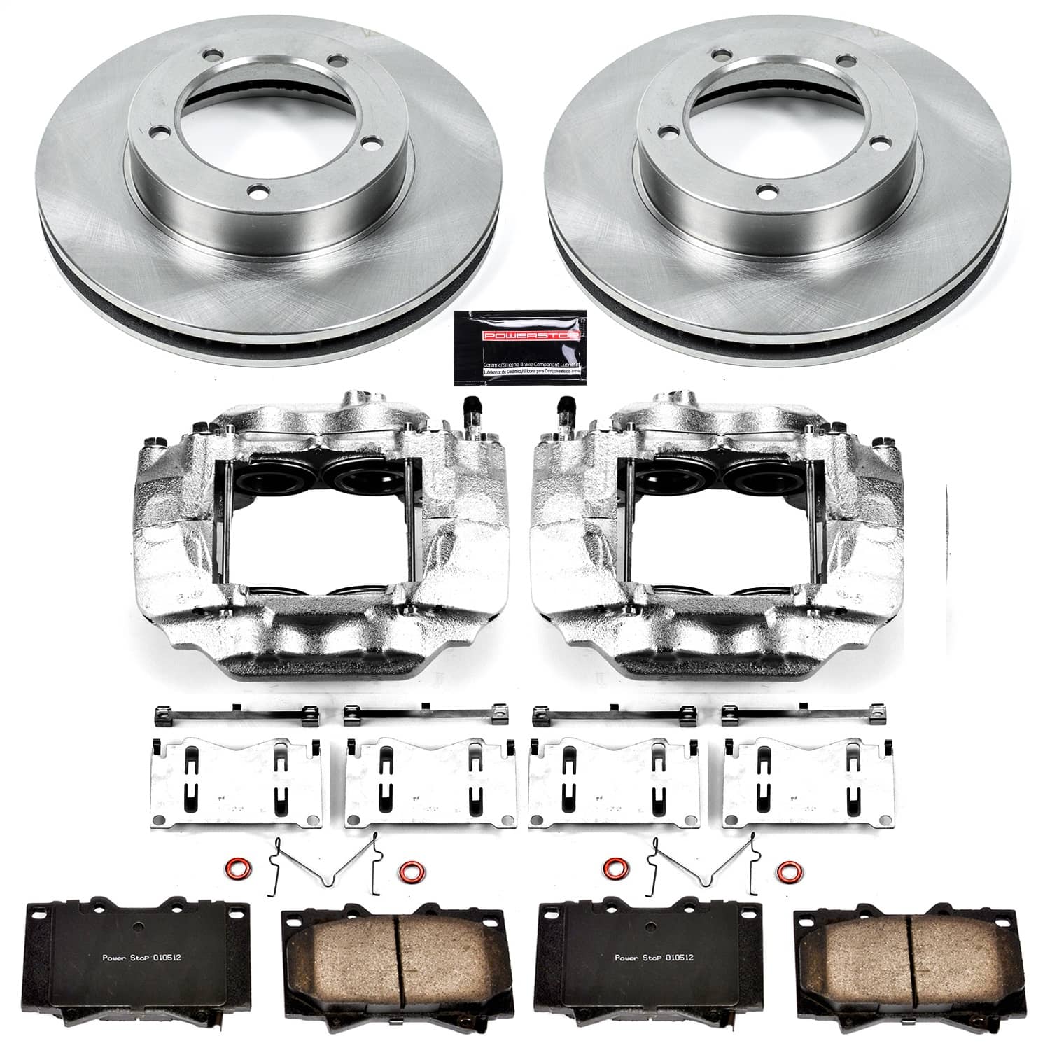 Power Stop - KCOE1132A - Front - Disc Brake Pad/Caliper and Rotor Kit