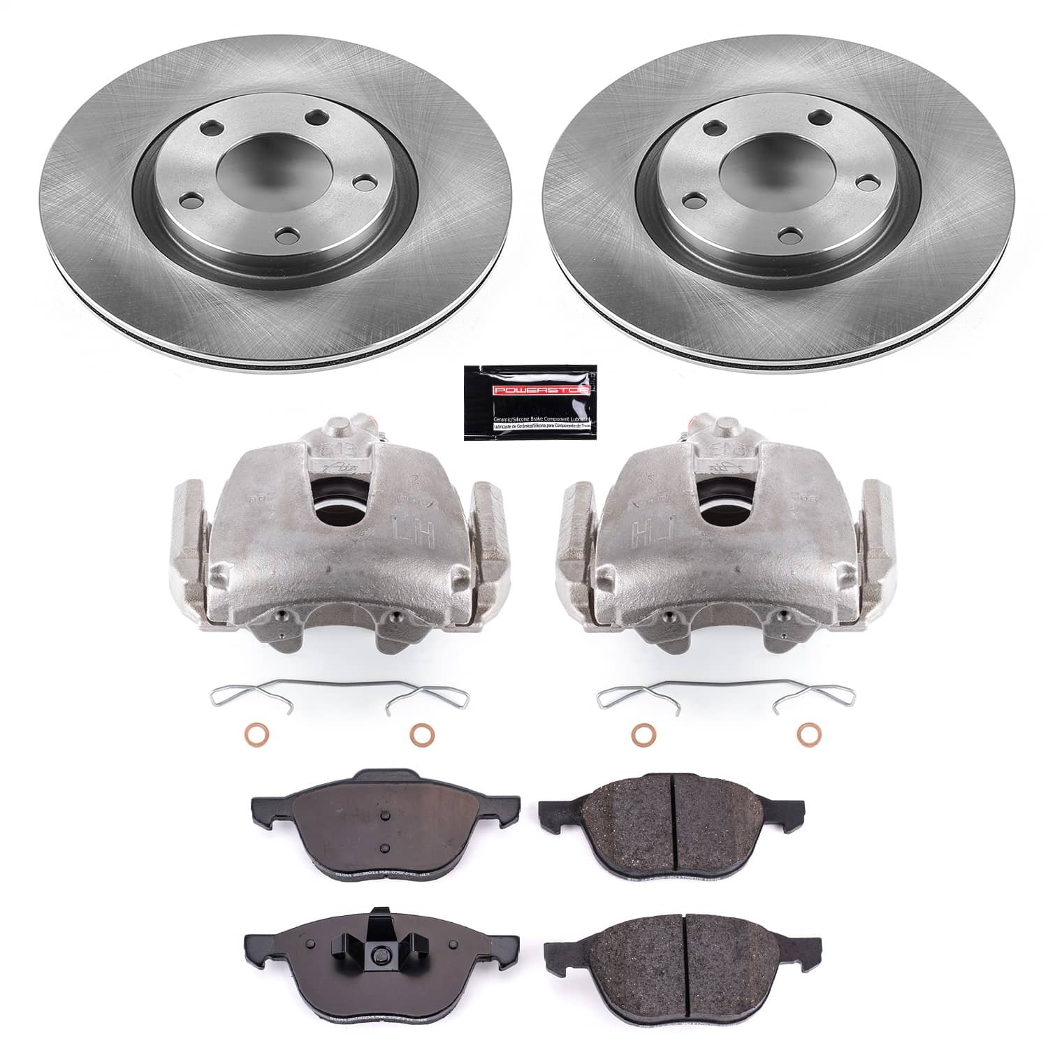 Power Stop - KCOE125A - Front - Disc Brake Pad/Caliper and Rotor Kit