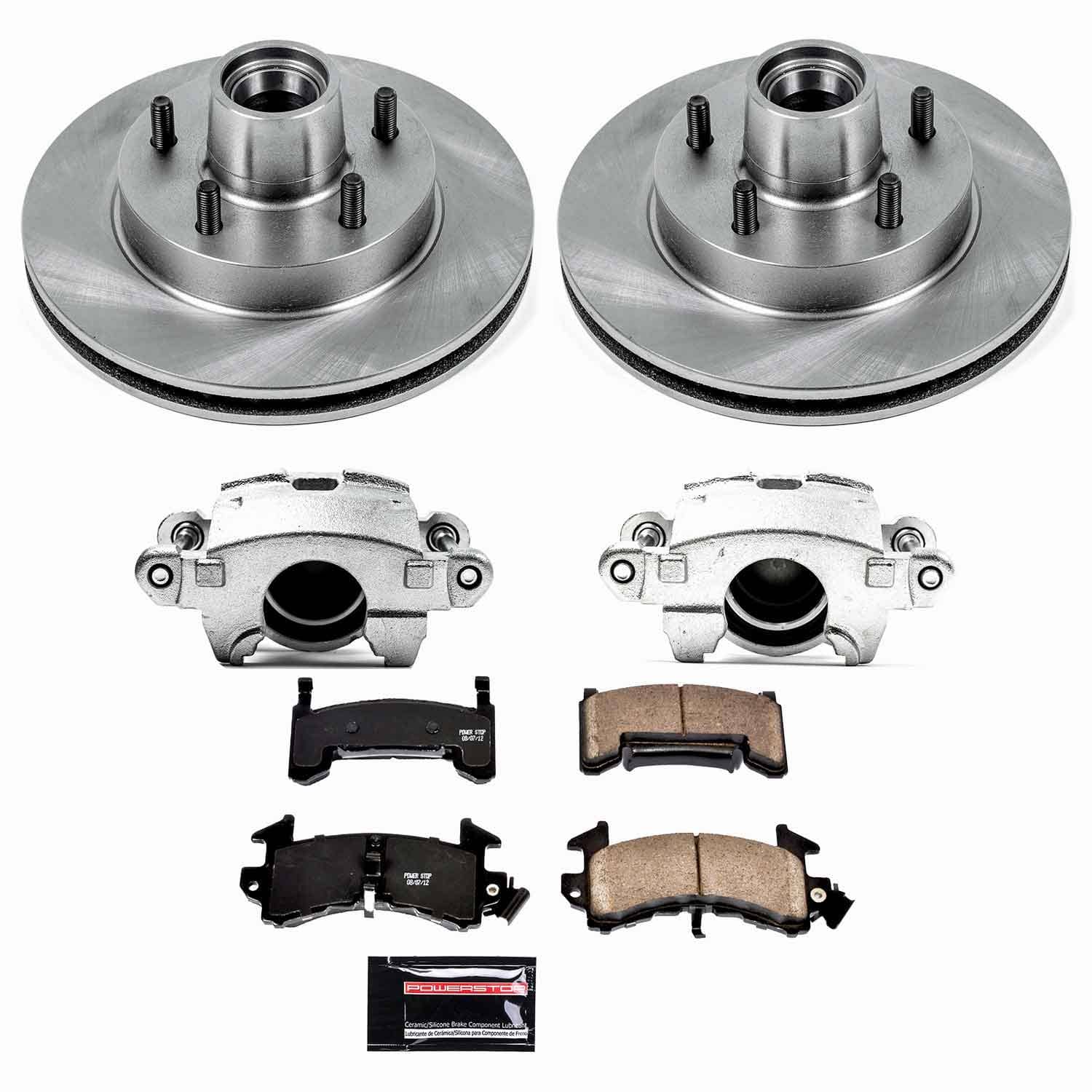 Power Stop - KCOE1482 - Front - Disc Brake Pad/Caliper and Rotor Kit