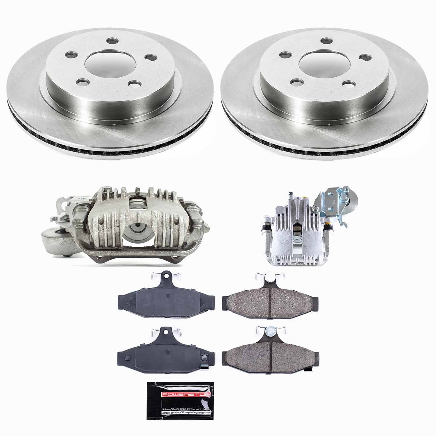 Power Stop - KCOE1531 - Rear - Disc Brake Pad/Caliper and Rotor Kit