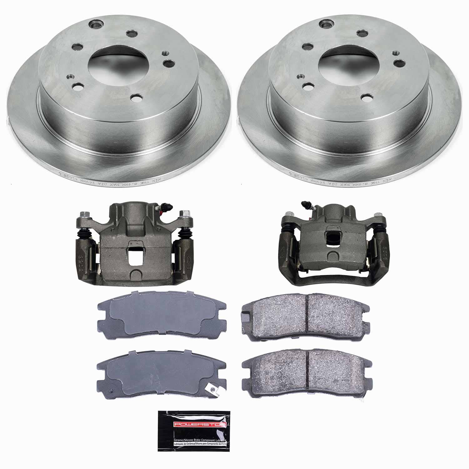 Power Stop - KCOE155 - Rear - Disc Brake Pad/Caliper and Rotor Kit
