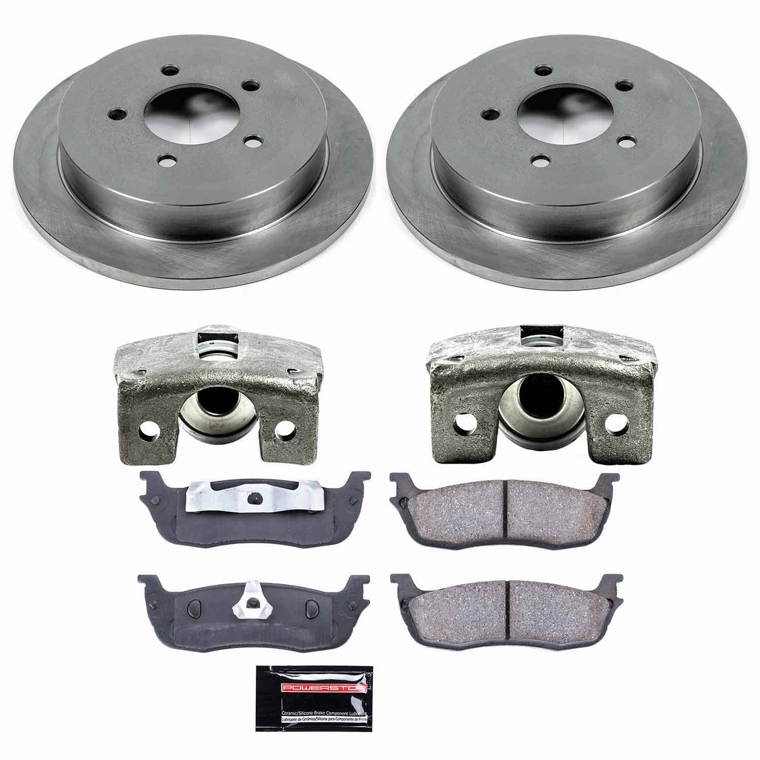 Power Stop - KCOE1913 - Rear - Disc Brake Pad/Caliper and Rotor Kit