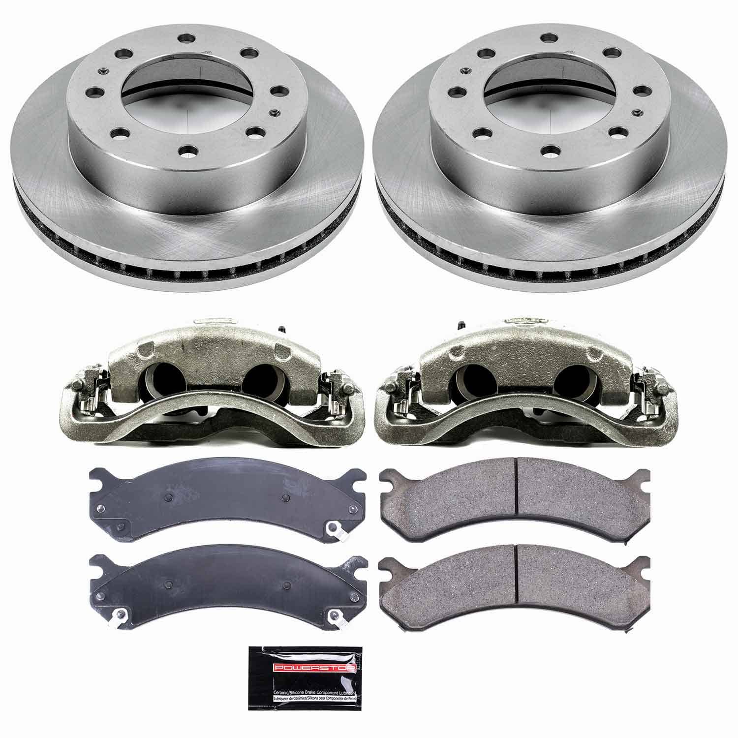 Power Stop - KCOE2020 - Front - Disc Brake Pad/Caliper and Rotor Kit