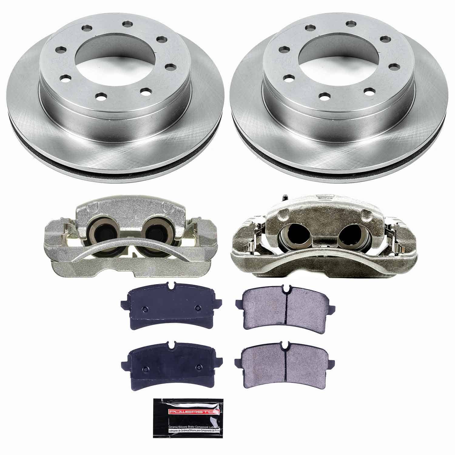Power Stop - KCOE2036A - Rear - Disc Brake Pad/Caliper and Rotor Kit