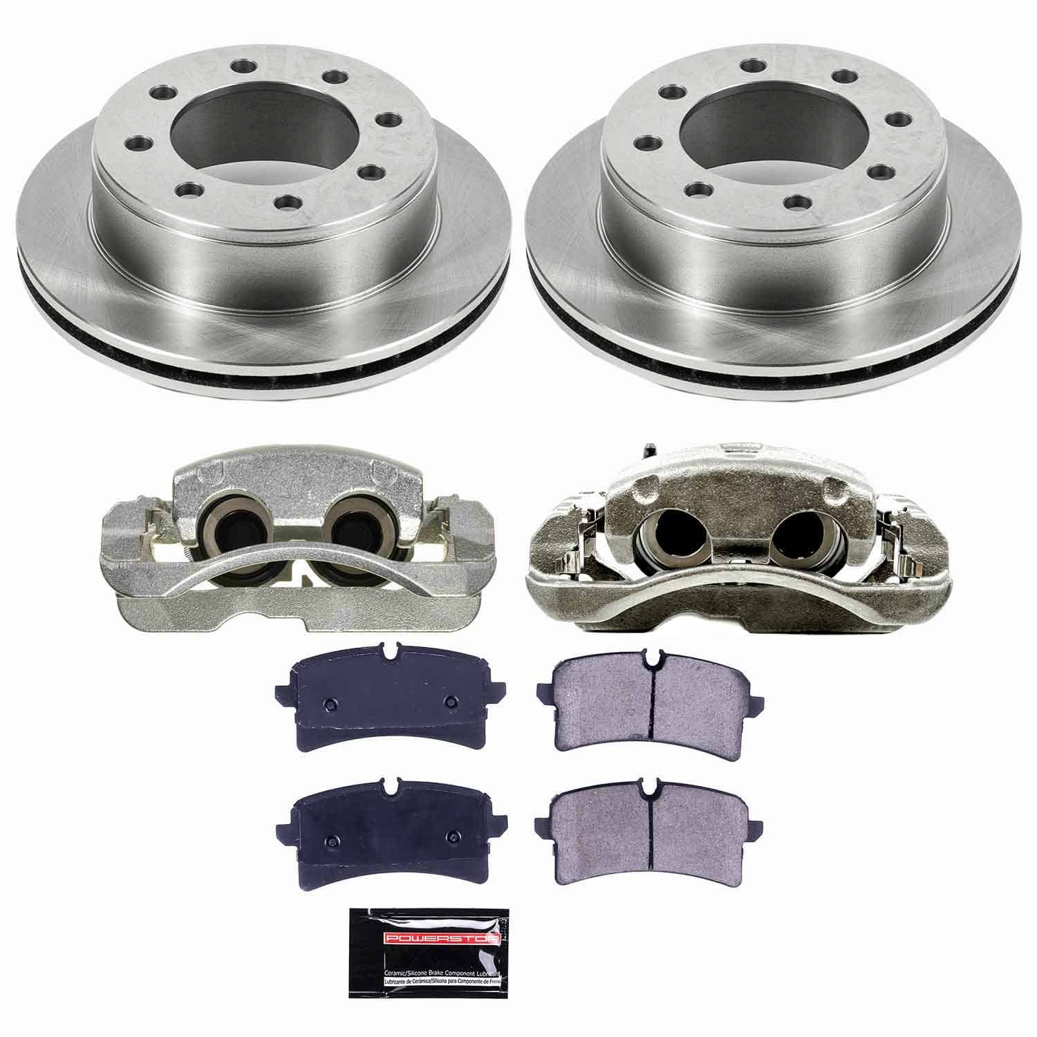 Power Stop - KCOE2041 - Rear - Disc Brake Pad/Caliper and Rotor Kit