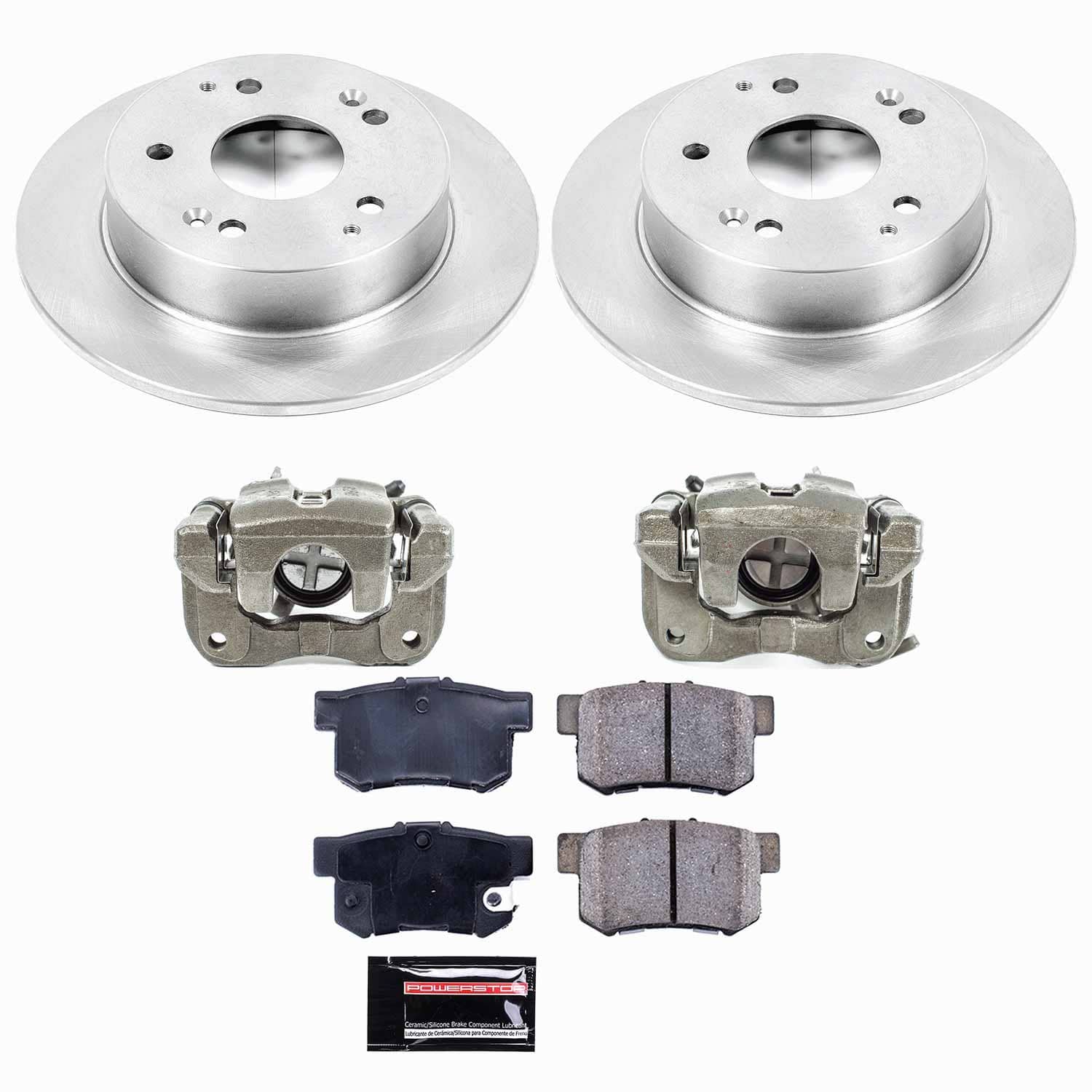 Power Stop - KCOE2270A - Rear - Disc Brake Pad/Caliper and Rotor Kit