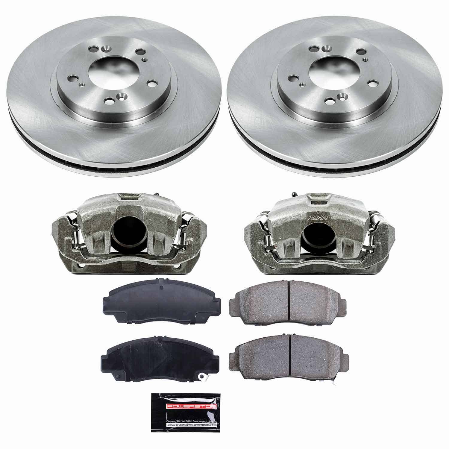 Power Stop - KCOE2309 - Front - Disc Brake Pad/Caliper and Rotor Kit