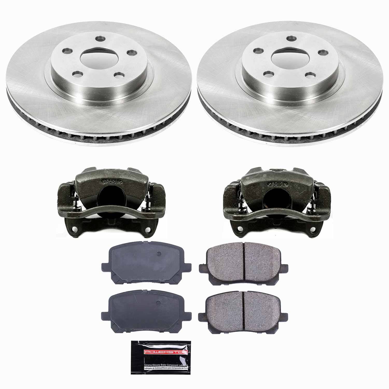 Power Stop - KCOE2316 - Front - Disc Brake Pad/Caliper and Rotor Kit