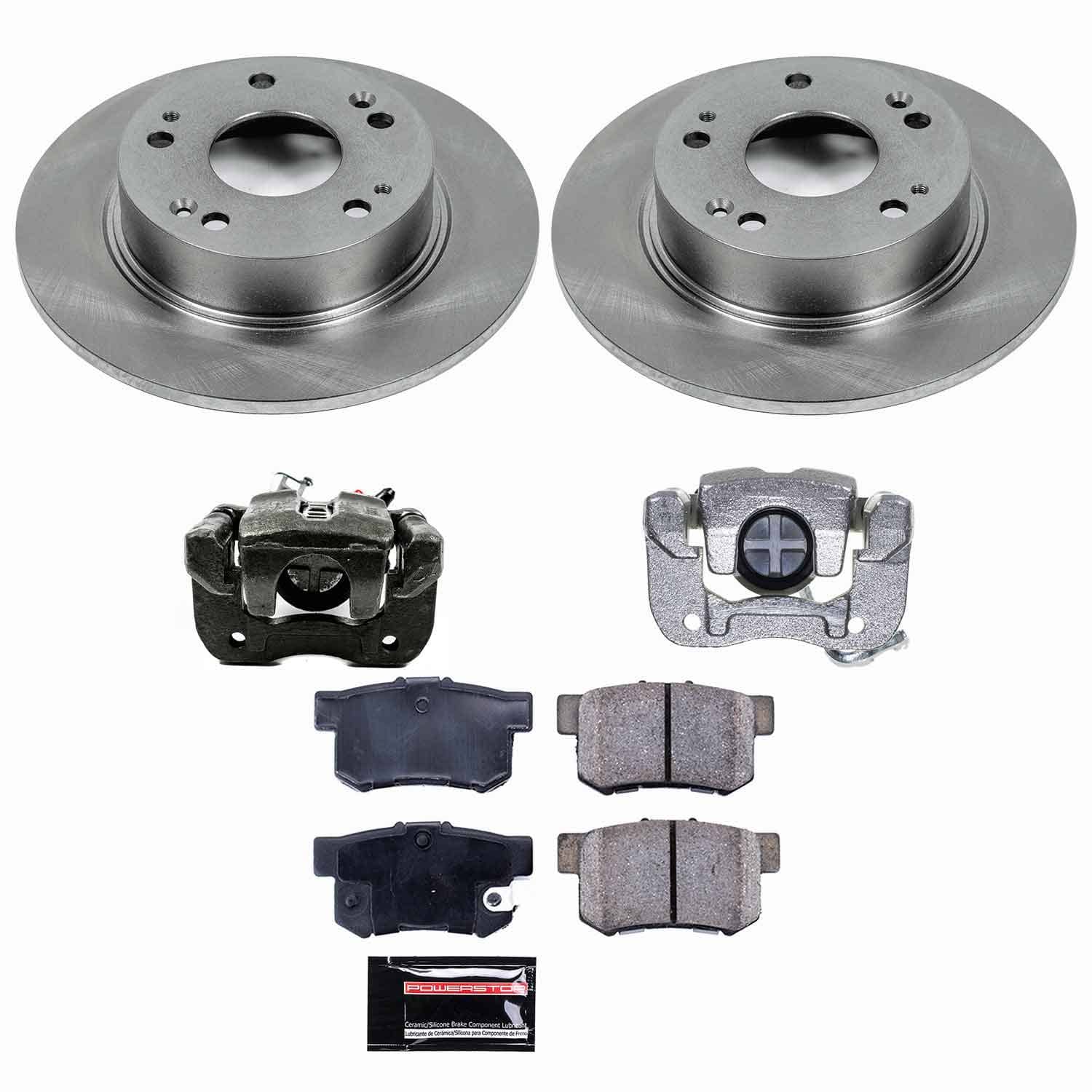 Power Stop - KCOE2391 - Rear - Disc Brake Pad/Caliper and Rotor Kit