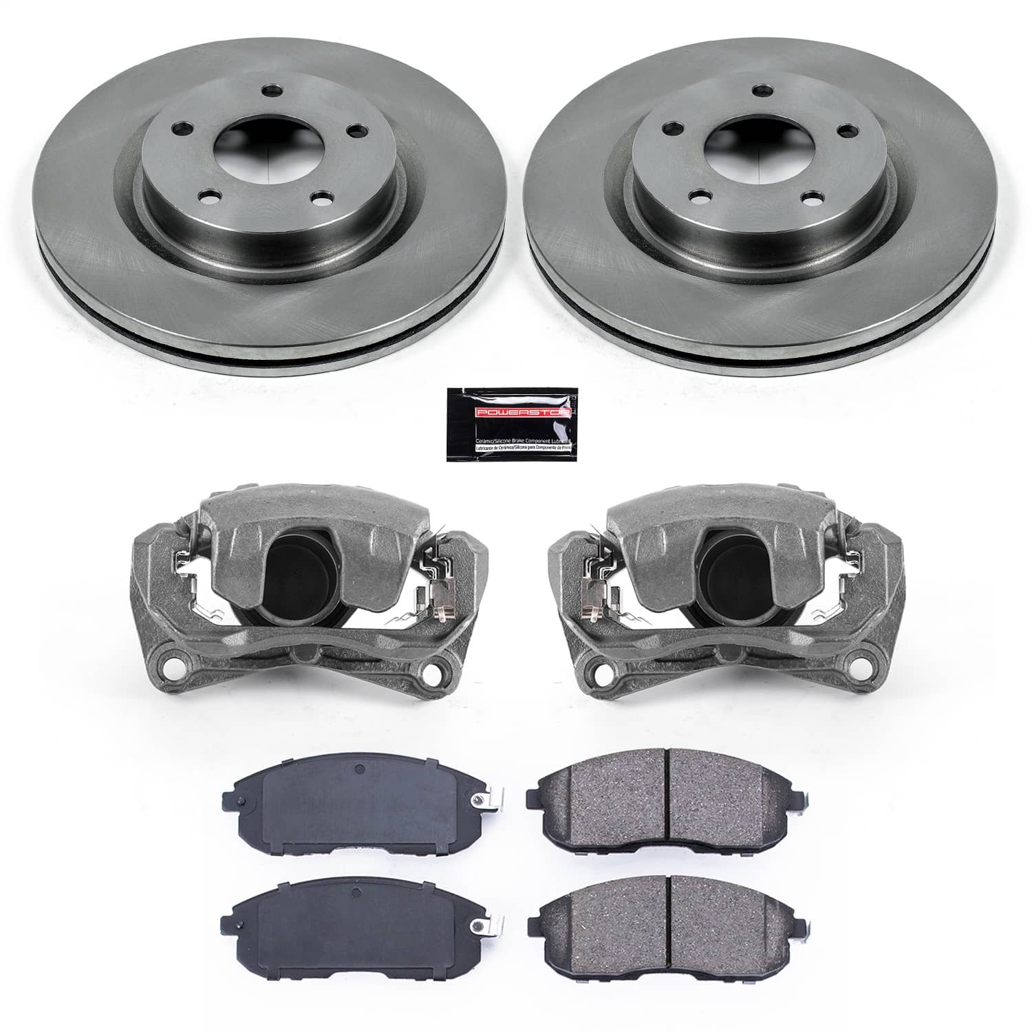 Power Stop - KCOE241 - Front - Disc Brake Pad/Caliper and Rotor Kit