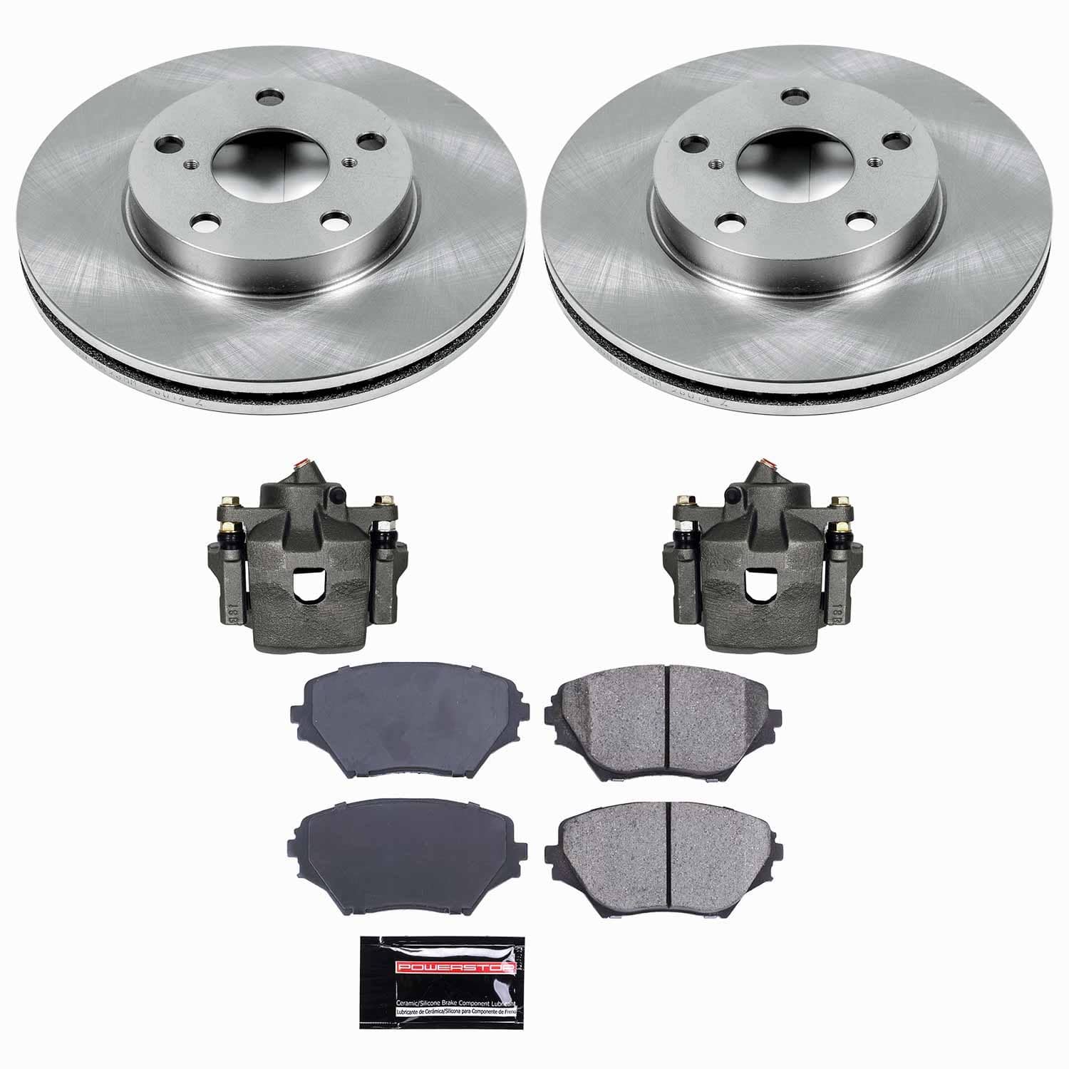 Power Stop - KCOE2419 - Front - Disc Brake Pad/Caliper and Rotor Kit