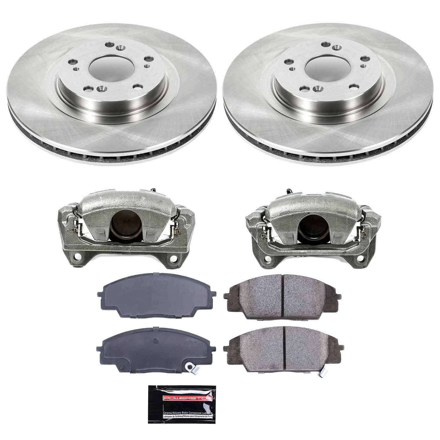 Power Stop - KCOE2439 - Front - Disc Brake Pad/Caliper and Rotor Kit
