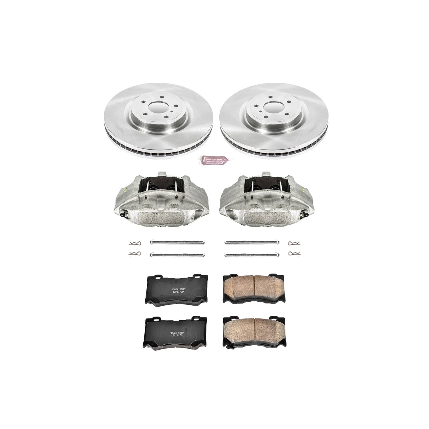 Power Stop - KCOE2915A - Front - Disc Brake Pad/Caliper and Rotor Kit