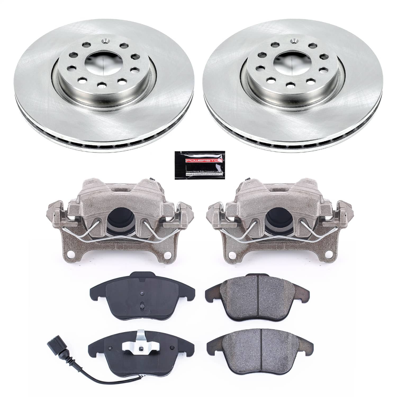 Power Stop - KCOE2963 - Front - Disc Brake Pad/Caliper and Rotor Kit