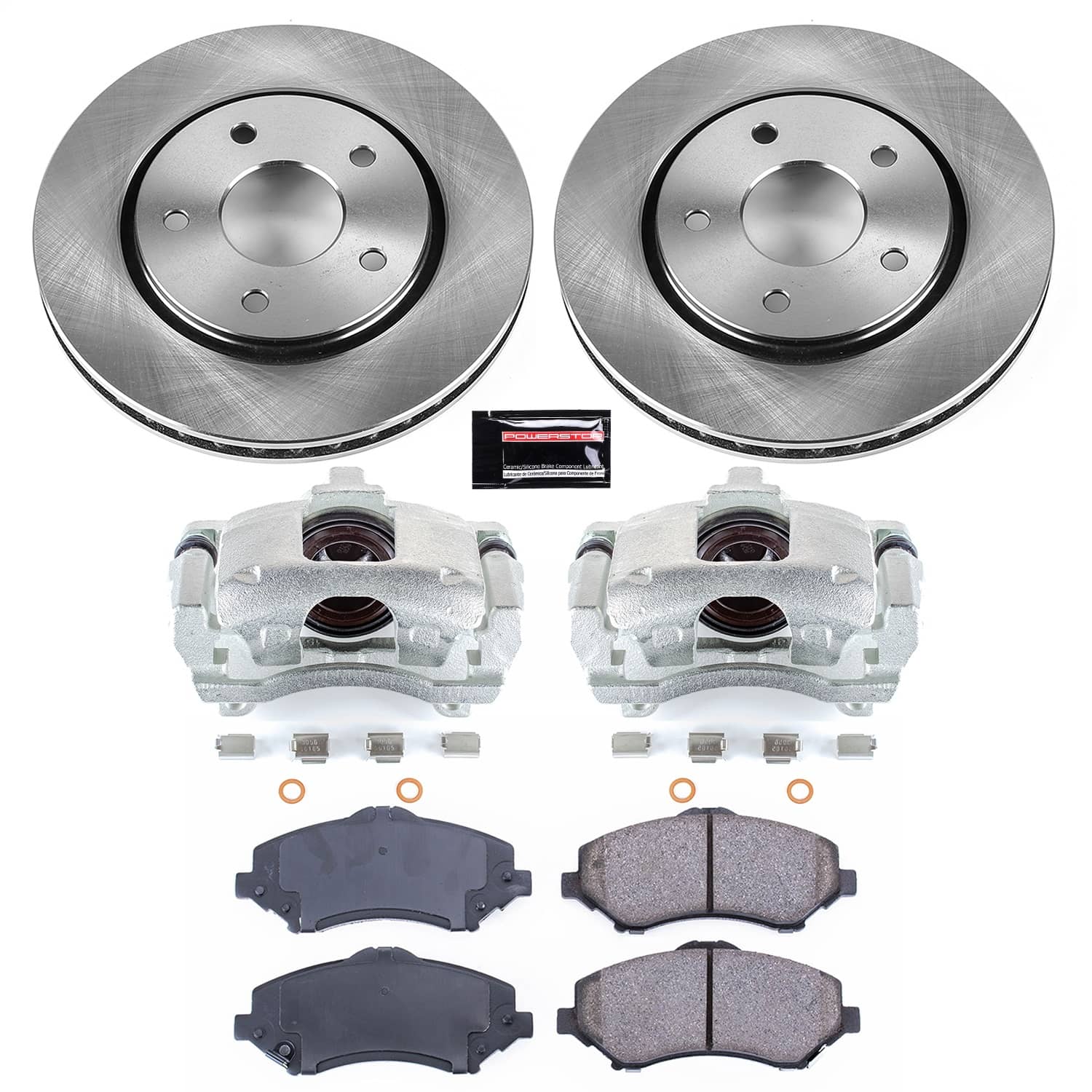 Power Stop - KCOE3118A - Front - Disc Brake Pad/Caliper and Rotor Kit